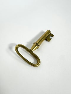 Carl Auböck Key Bottle Opener Brass Cork Screw Austria Workshop Aubock 1950s