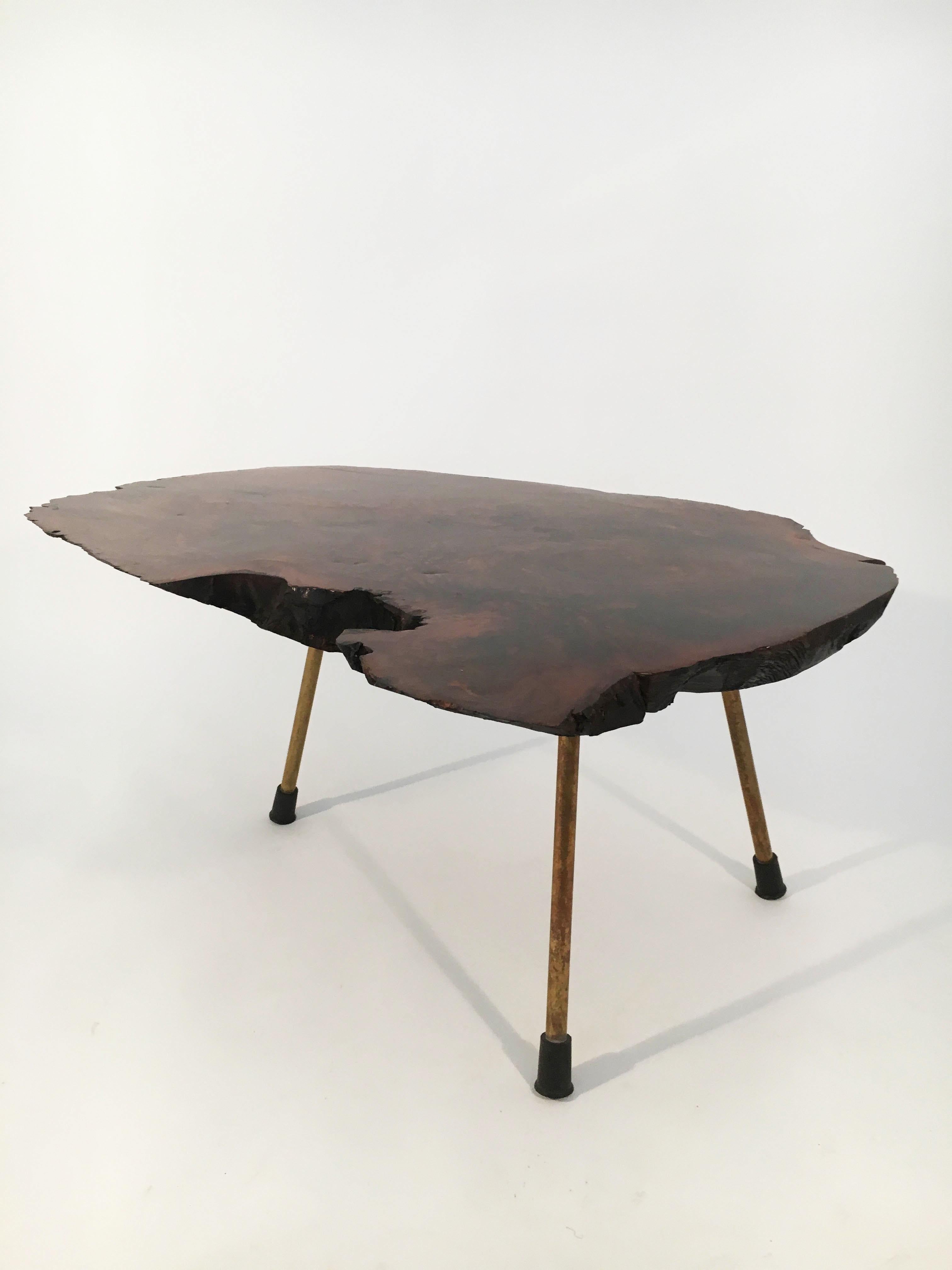 Austrian Carl Auböck Original Large Walnut Tree Trunk Table 'Model No. 1' Austria 1950s