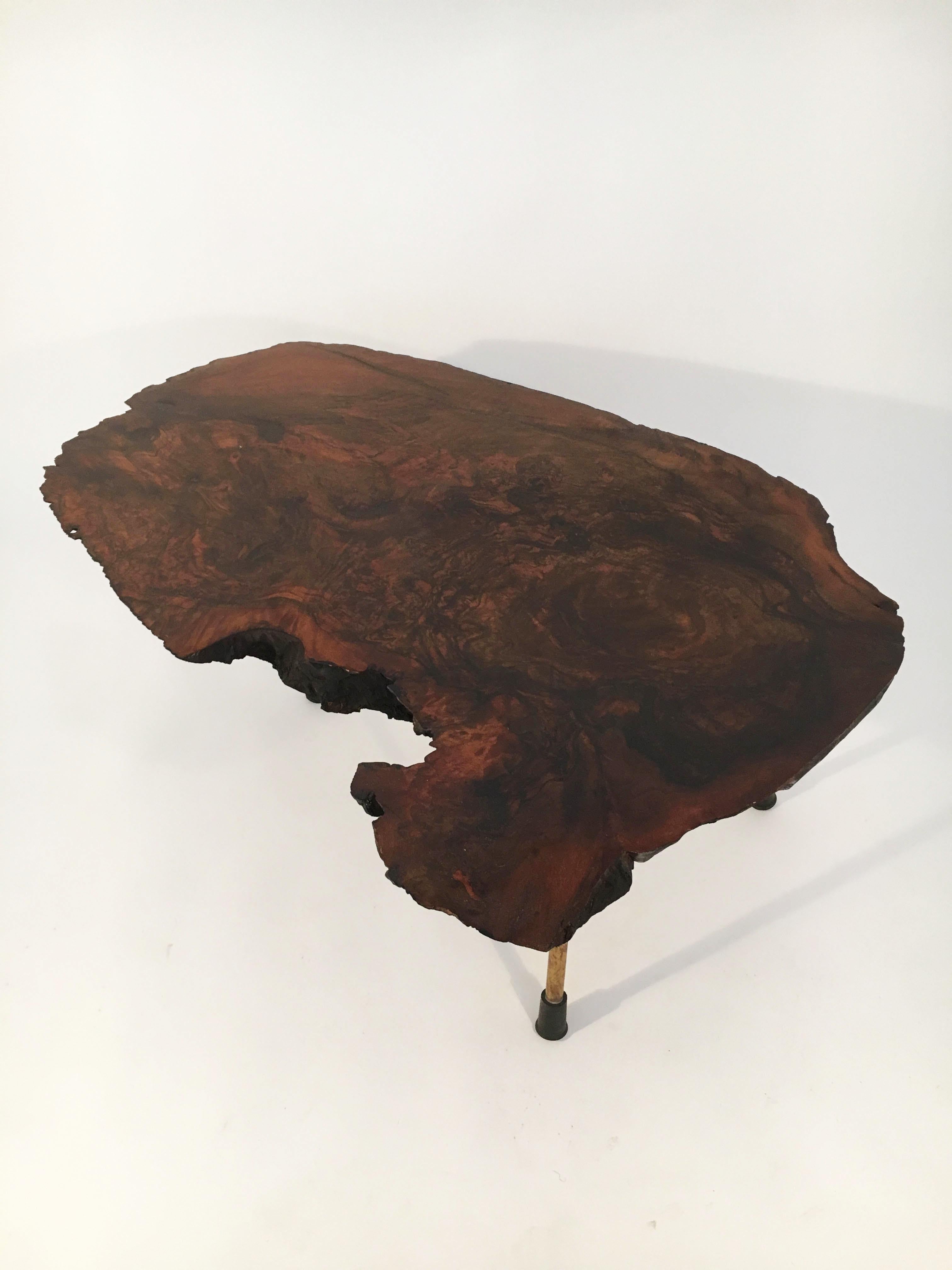 Carl Auböck Original Large Walnut Tree Trunk Table 'Model No. 1' Austria 1950s In Good Condition In Vienna, AT