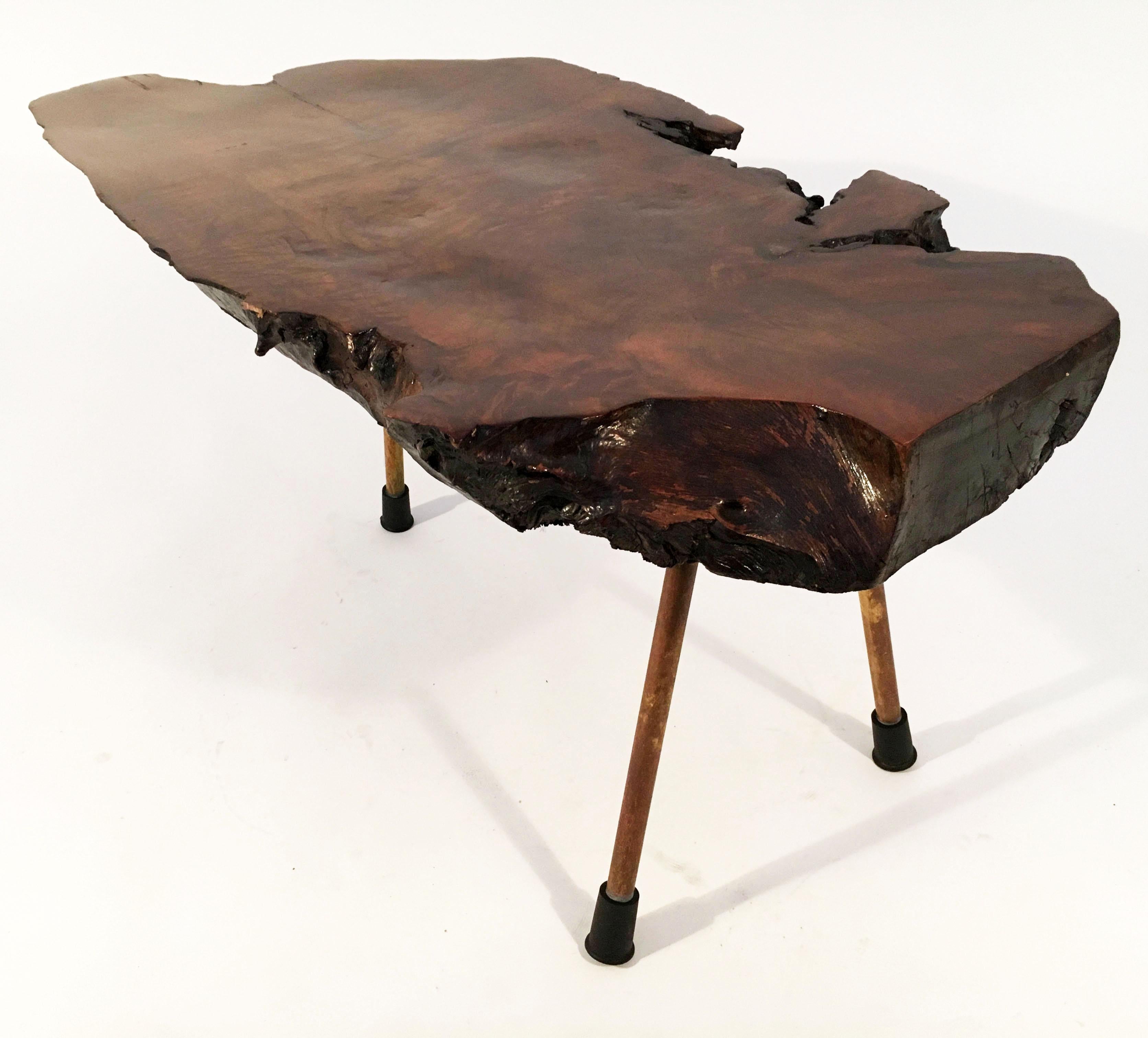 Carl Auböck II Original Large Walnut Tree Trunk Table 'Model No. 2' Austria 1950 1