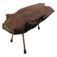 Carl Auböck II Original Large Walnut Tree Trunk Table 'Model No. 2' Austria 1950