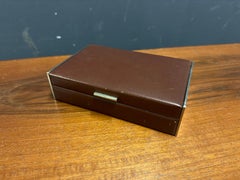 carl auböck leather and chrome box.