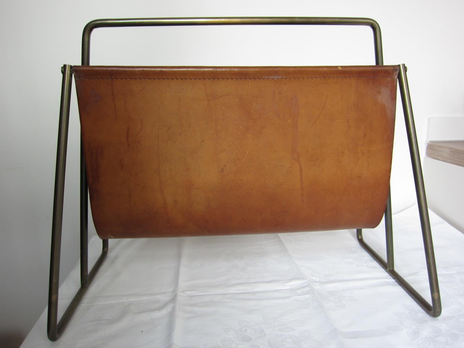 Cuir Carl Auböck Porte-journaux en cuir en vente