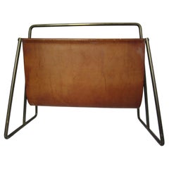 Carl Auböck Leather Newspaper Rack