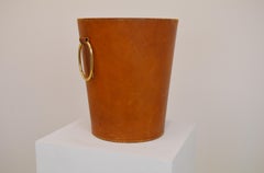 Carl Auböck Leather Waste Bin