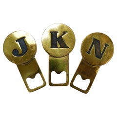 Carl Auböck Letter „K" Initials Brass Bottle Opener #4919, Vienna, 1960s