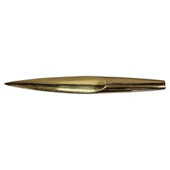 Tagliacarte Carl Auböck, ottone lucido, design circa 1950