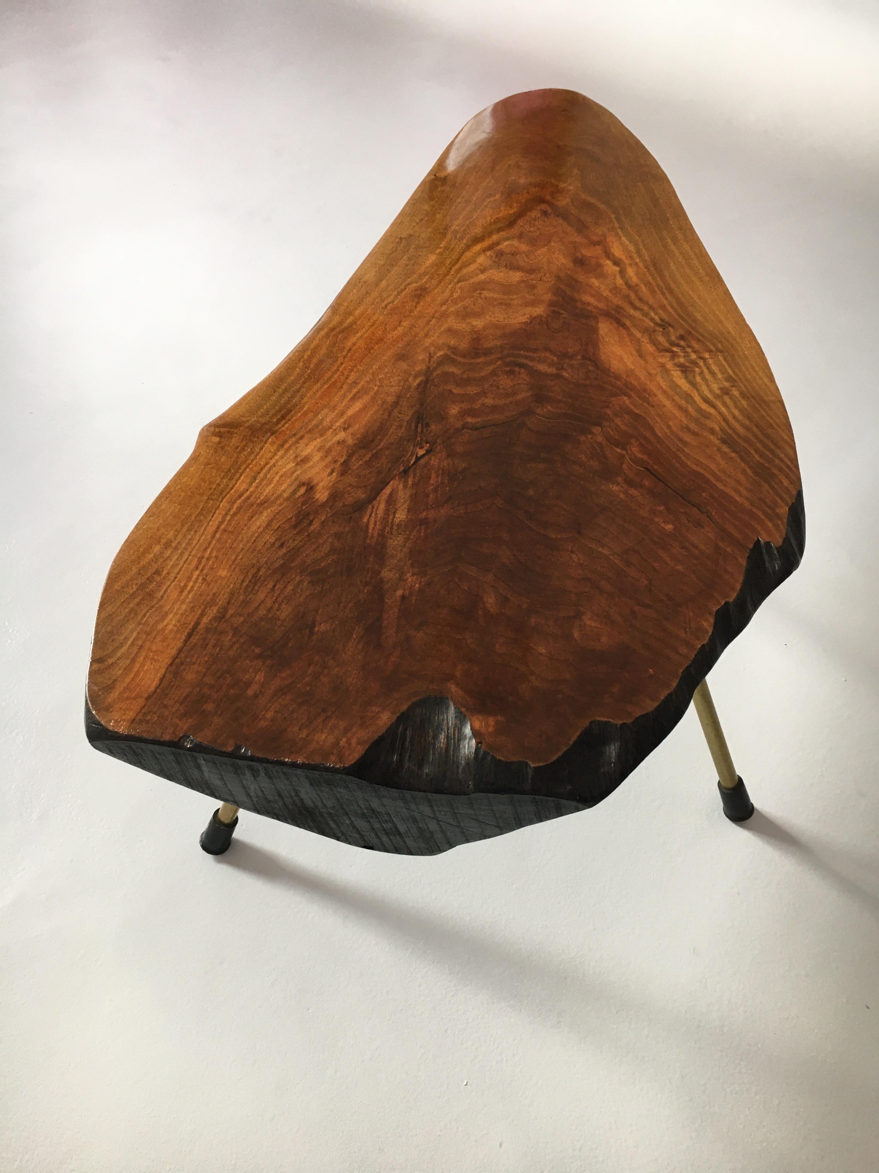 Carl Auböck II. Original Substantial Live Edge Tree Trunk Table, Austria, 1950s In Good Condition For Sale In Vienna, AT