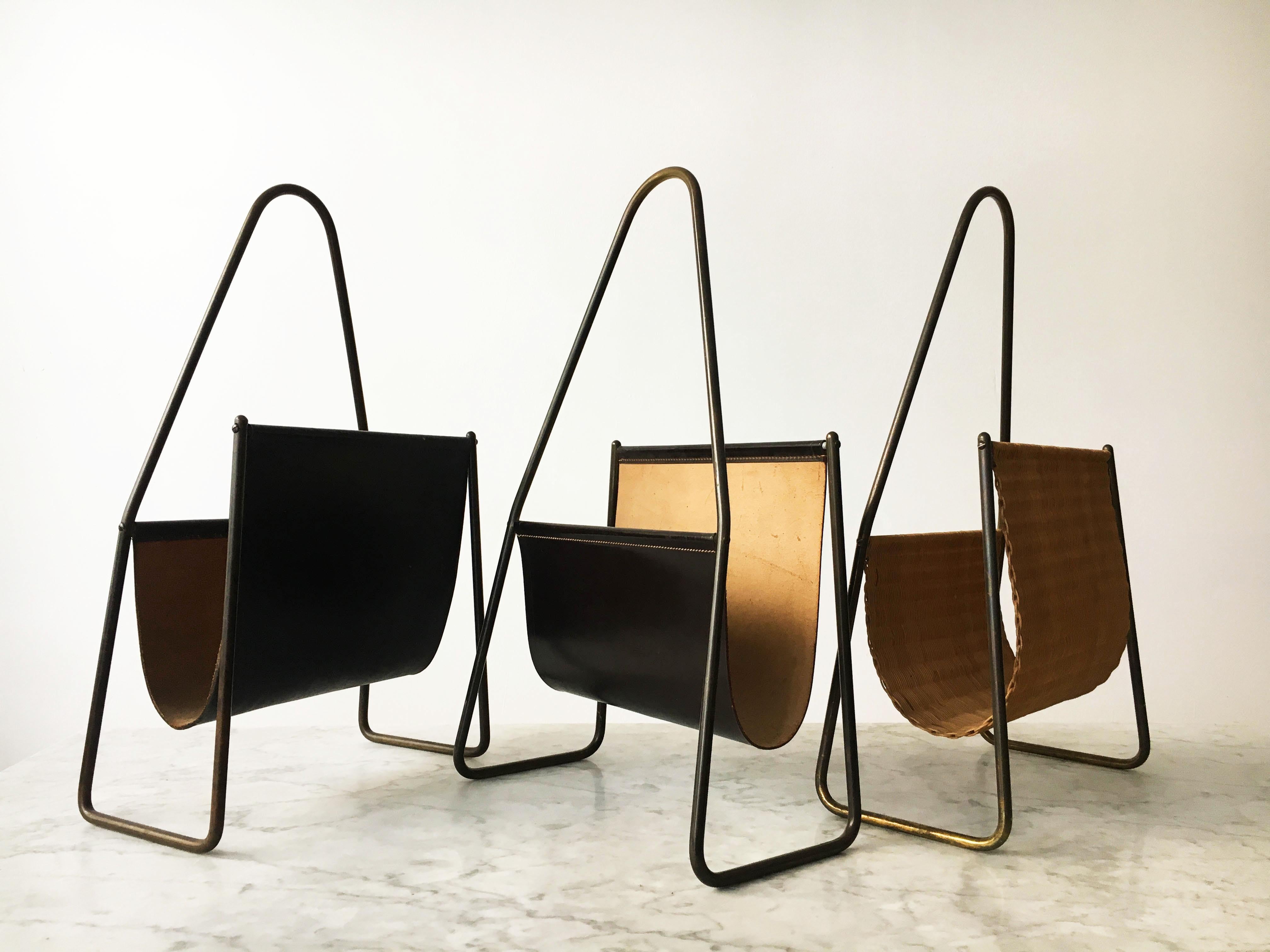Carl Auböck Magazine Stand Collection, Group of Four, Austria, 1950s For Sale 3