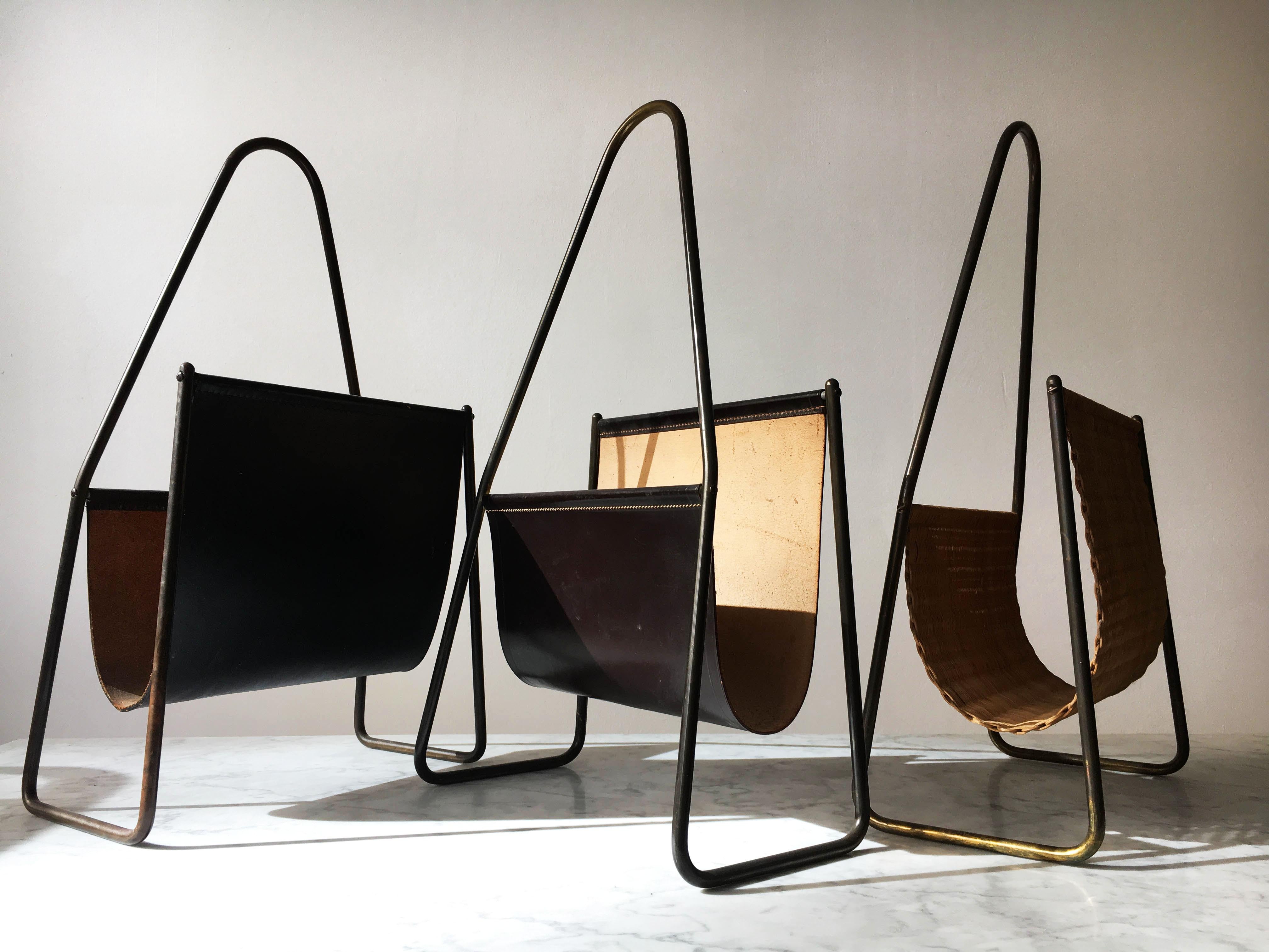 Carl Auböck Magazine Stand Collection, Group of Four, Austria, 1950s For Sale 4