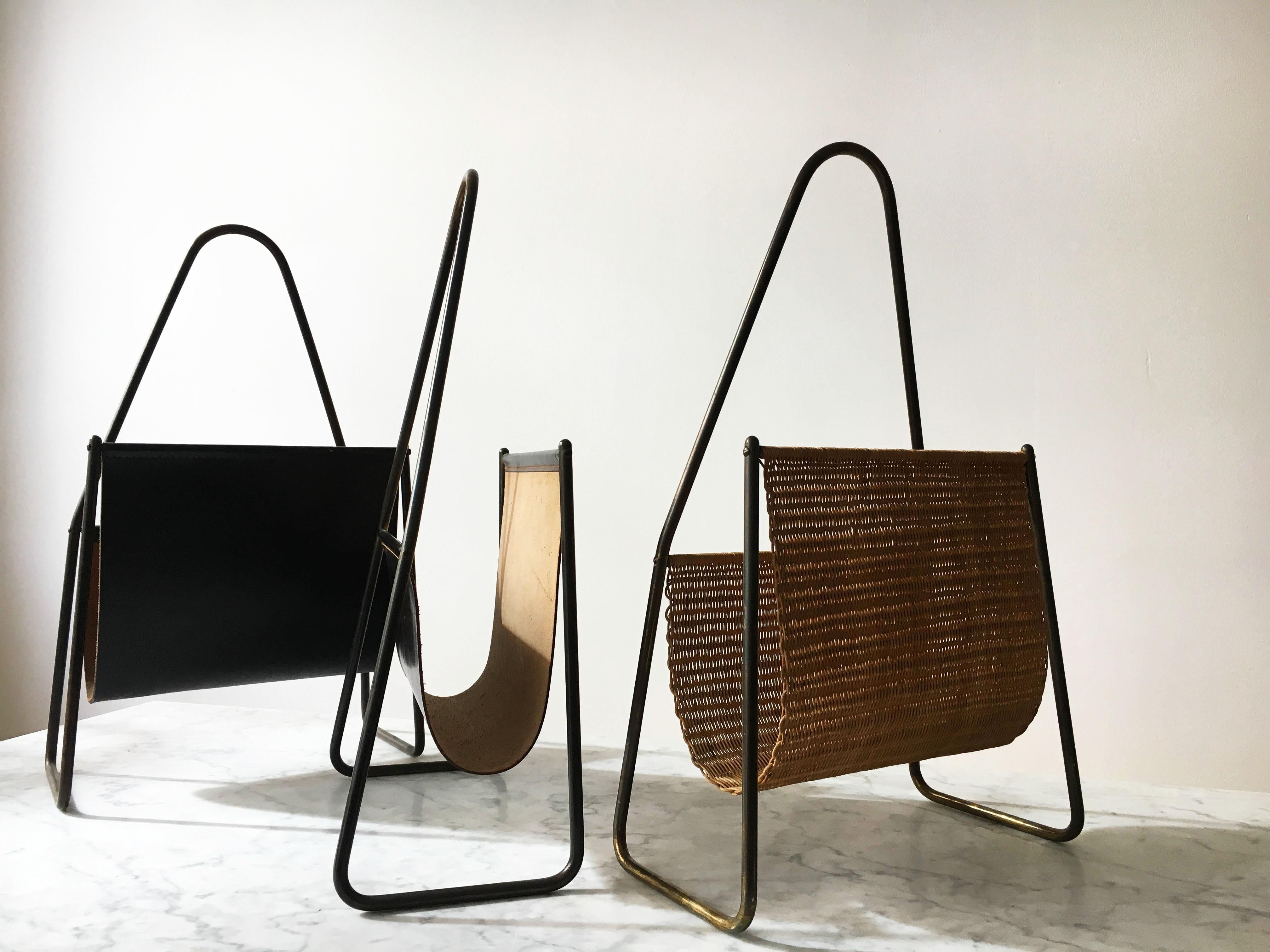 Carl Auböck Magazine Stand Collection, Group of Four, Austria, 1950s For Sale 5