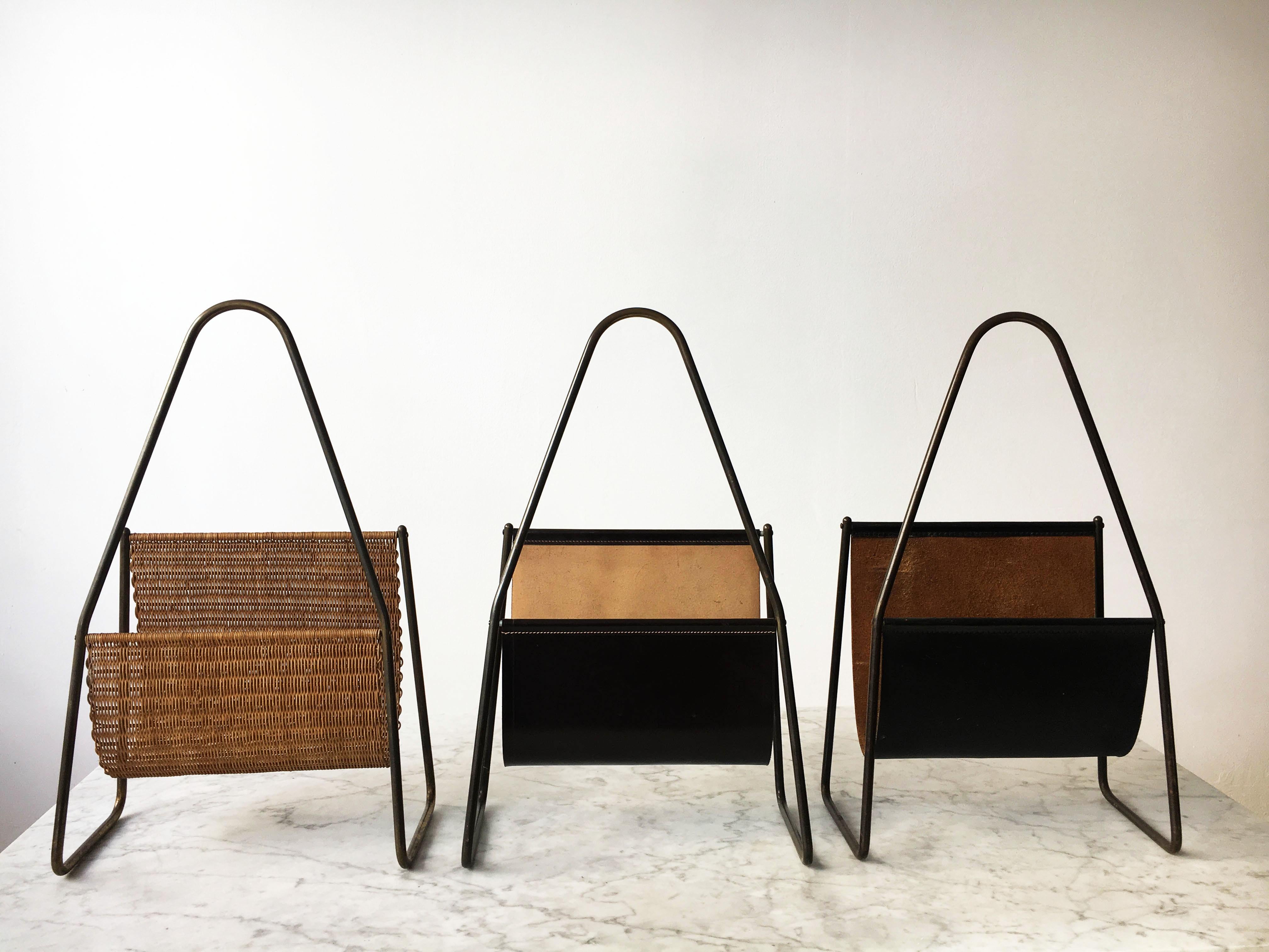 Carl Auböck Magazine Stand Collection, Group of Four, Austria, 1950s For Sale 6