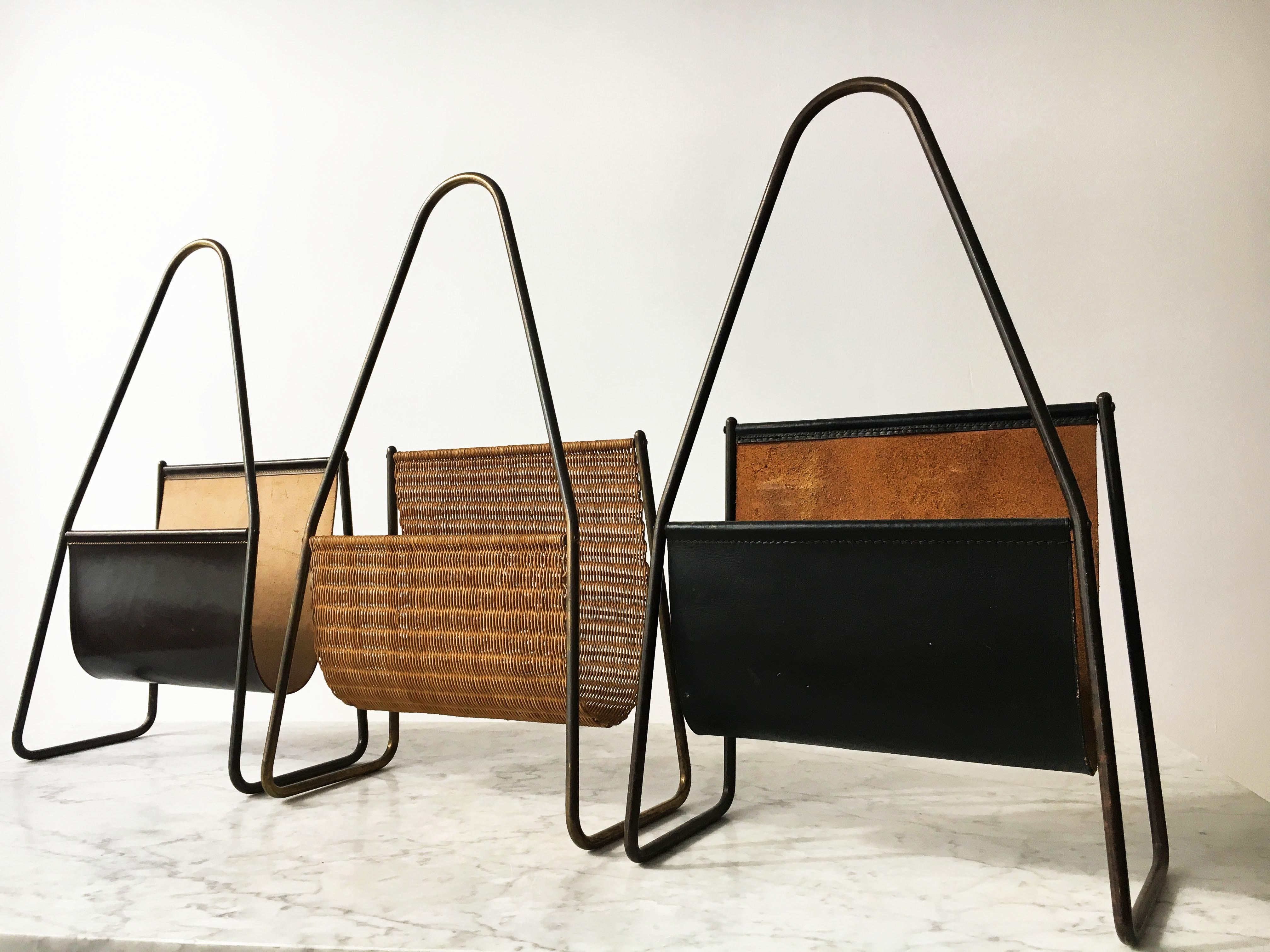 Carl Auböck Magazine Stand Collection, Group of Four, Austria, 1950s For Sale 7