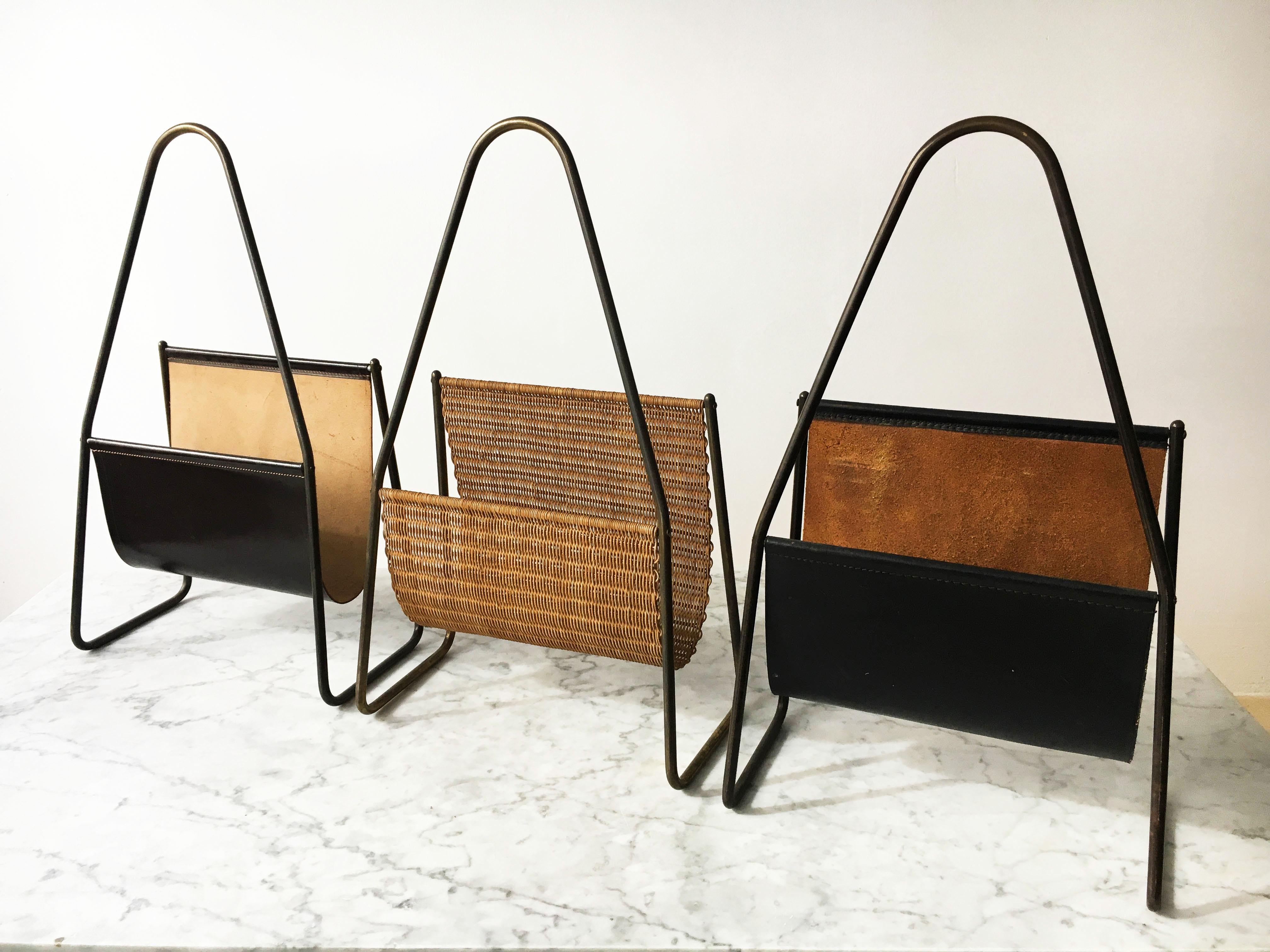 Carl Auböck Magazine Stand Collection, Group of Four, Austria, 1950s For Sale 8