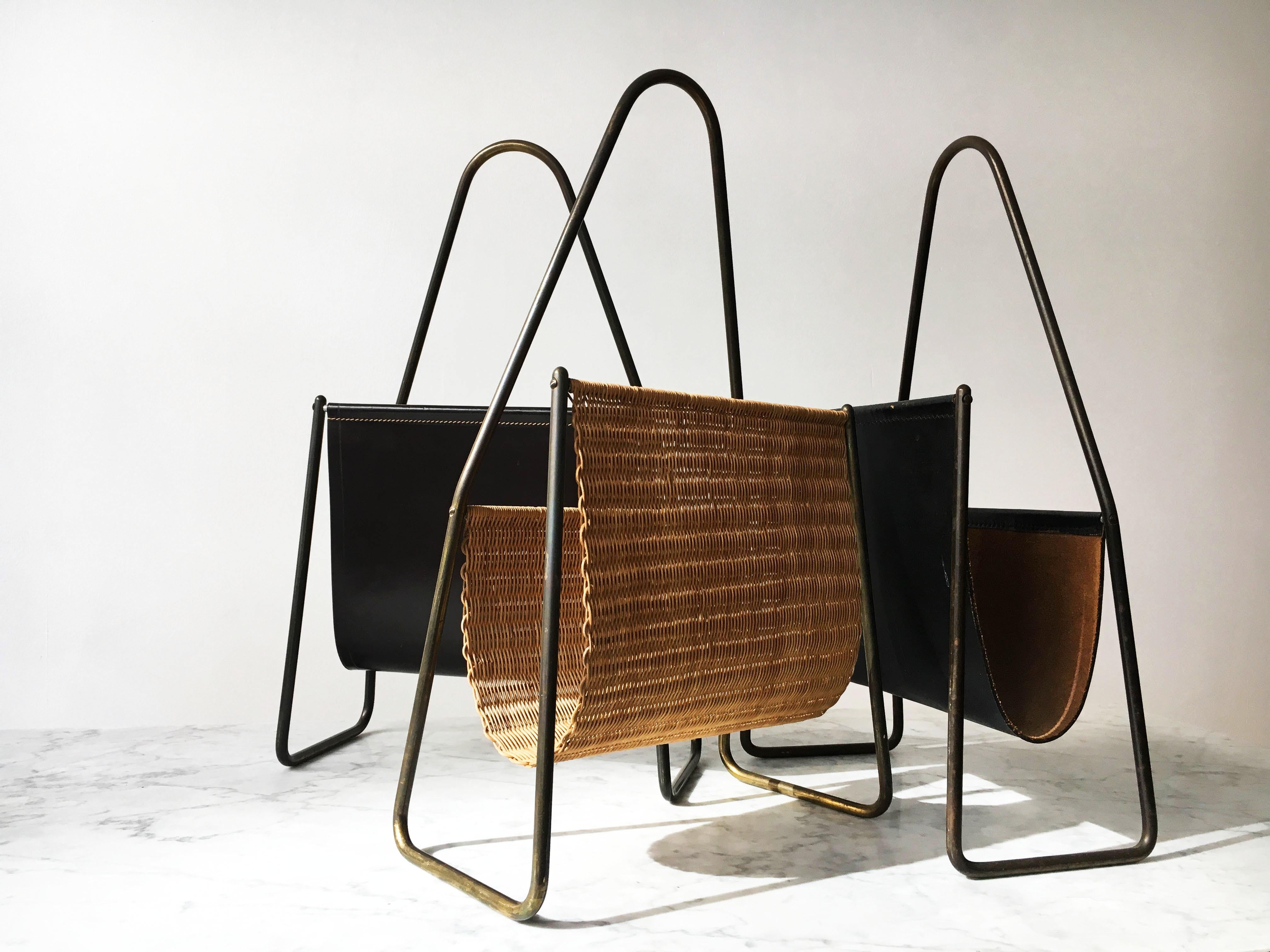 Carl Auböck Magazine Stand Collection, Group of Four, Austria, 1950s For Sale 9