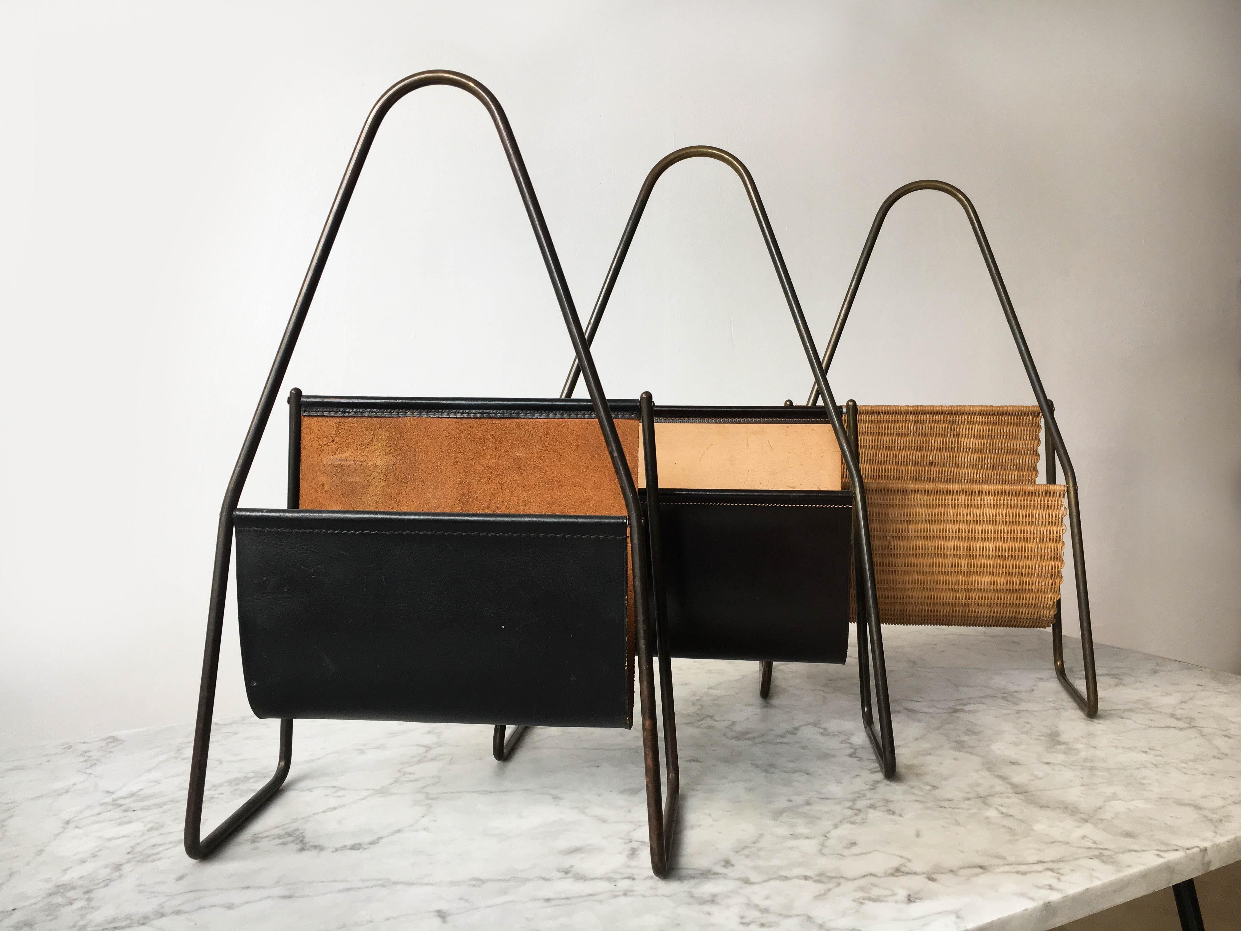 Carl Auböck Magazine Stand Collection, Group of Four, Austria, 1950s For Sale 1