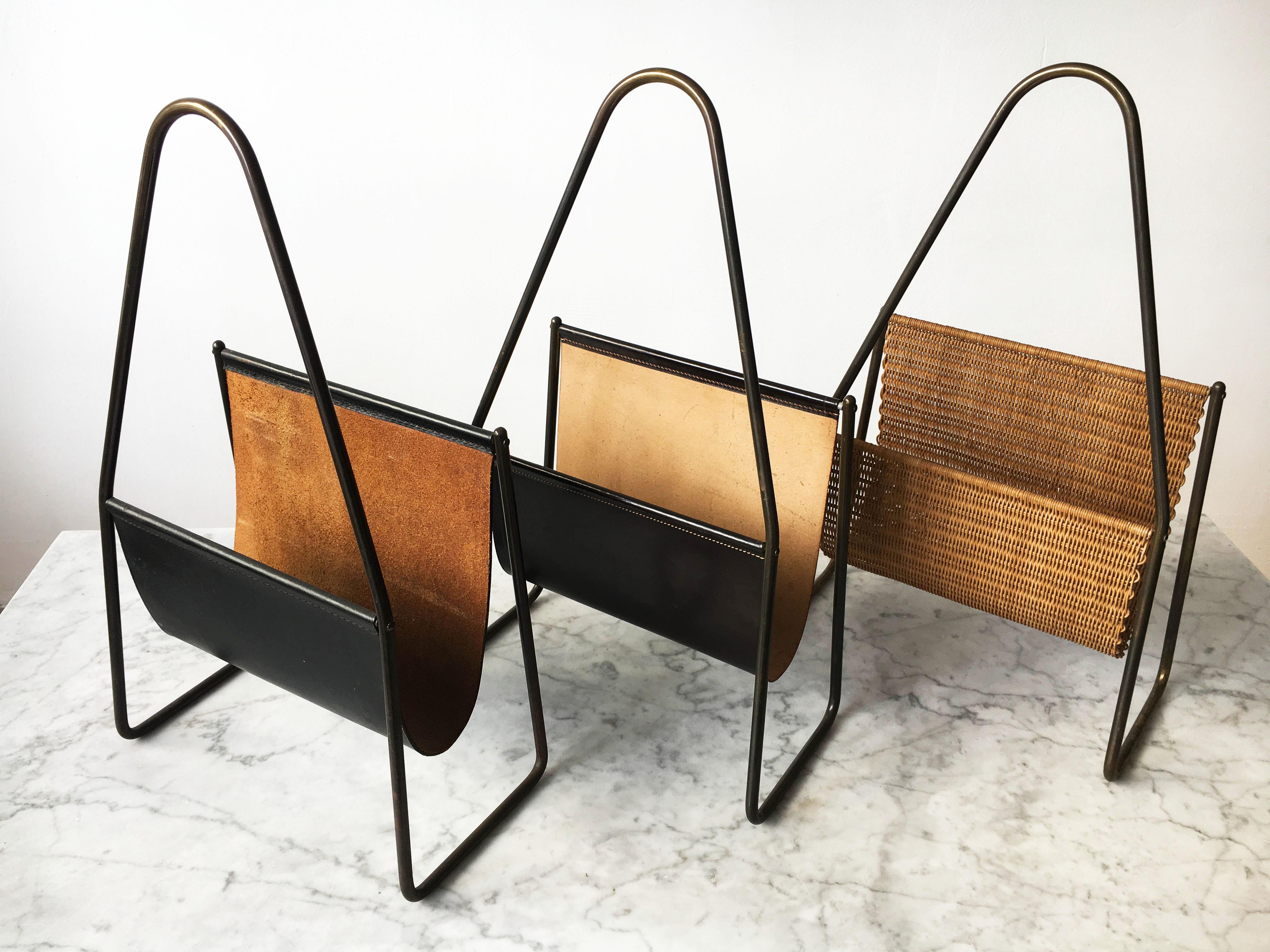 Carl Auböck Magazine Stand Collection, Group of Four, Austria, 1950s For Sale 2