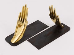 Carl Auböck Mid-Century Buchstützen mit Messinghänden #1928,  Wien,  Österreich