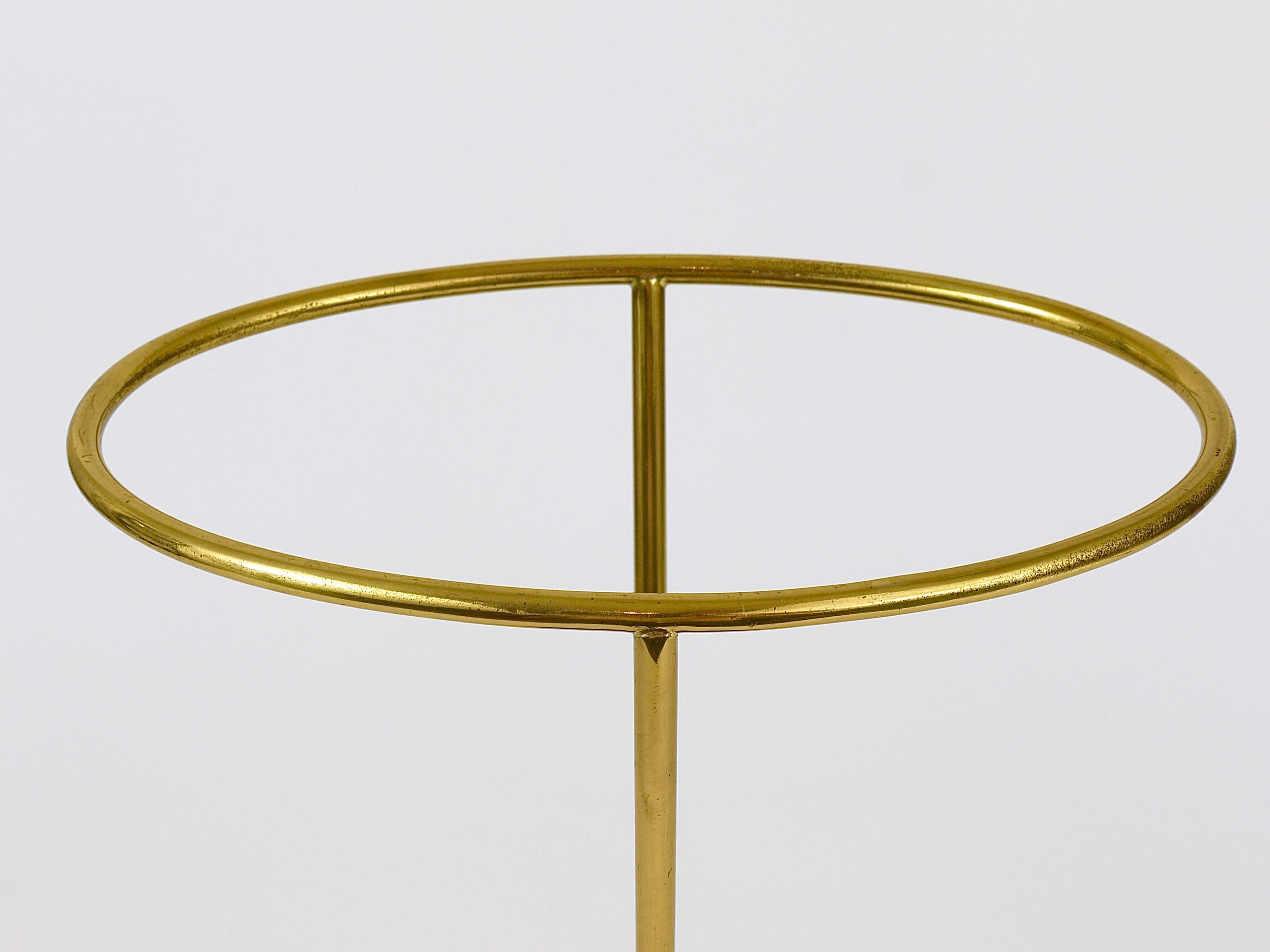 Carl Auböck Mid-Century Brass and Cast Iron Umbrella Stand, Austria, 1950s For Sale 3