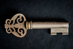 Key-shaped Corkscrew with pierced Bow Handle, by Carl Auböck Austria, 1960s