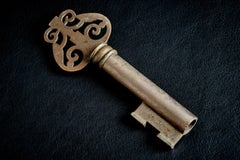 Key-shaped Corkscrew with pierced Bow Handle, by Carl Auböck Austria, 1960s