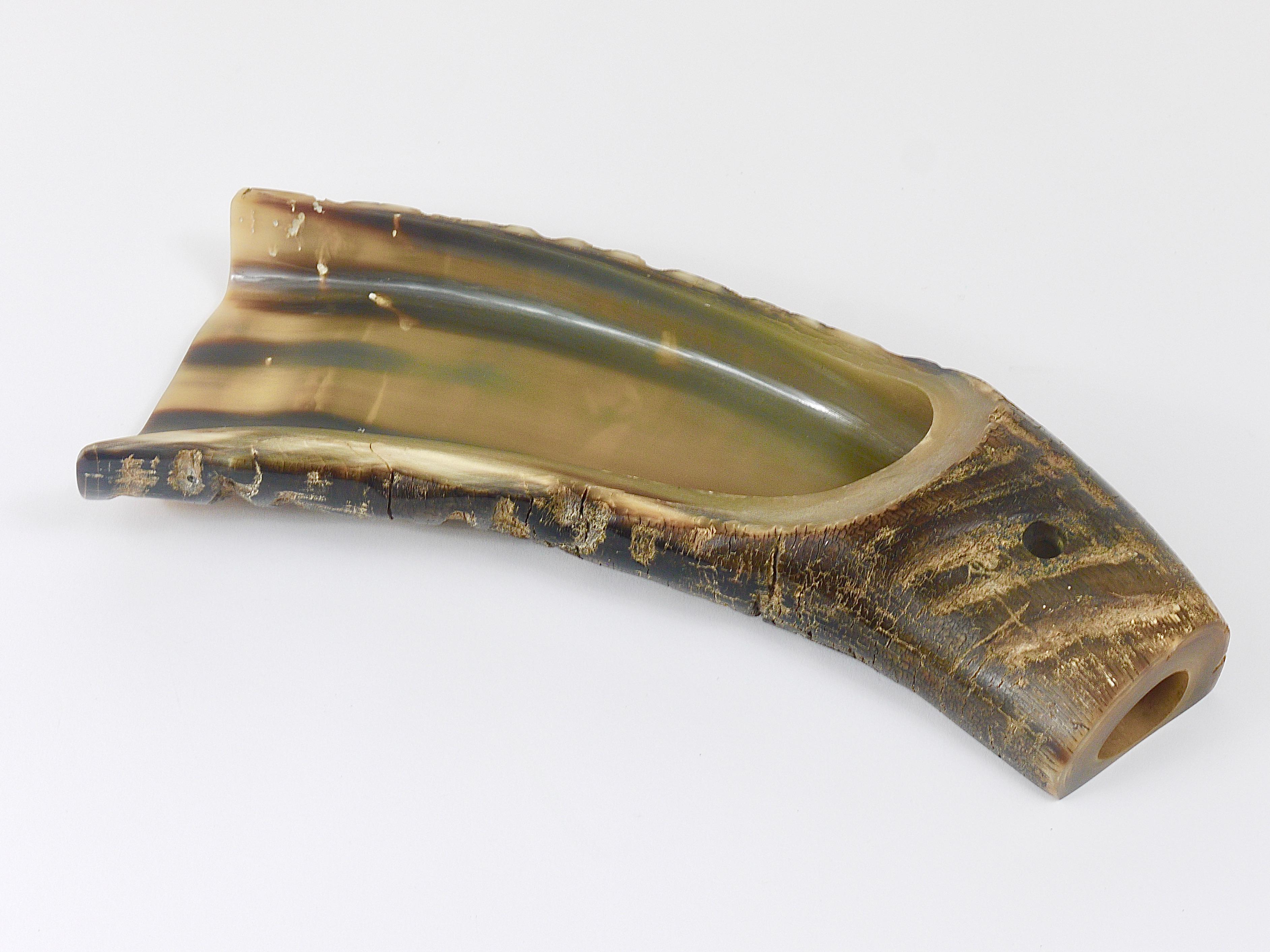 Carl Aubock Mid Century Horn Desk Pen & Pencil Tray & Holder, Austria, 1960s For Sale 5