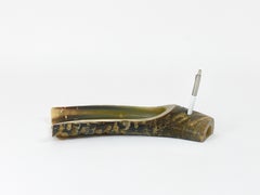 Carl Aubock Mid Century Horn Desk Pen & Pencil Tray & Holder, Österreich, 1960er Jahre