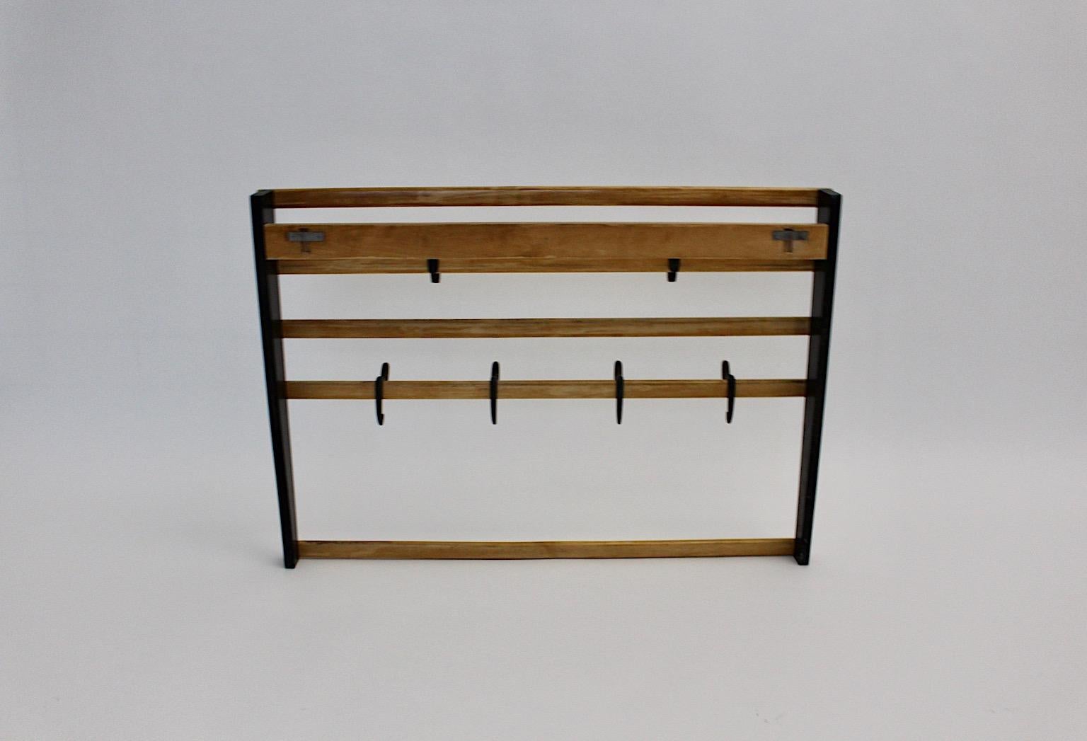 mid century coat rack wall