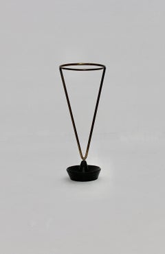 Carl Auböck Mid Century Vintage Black Brass Umbrella Stand Cane Holder 1950s