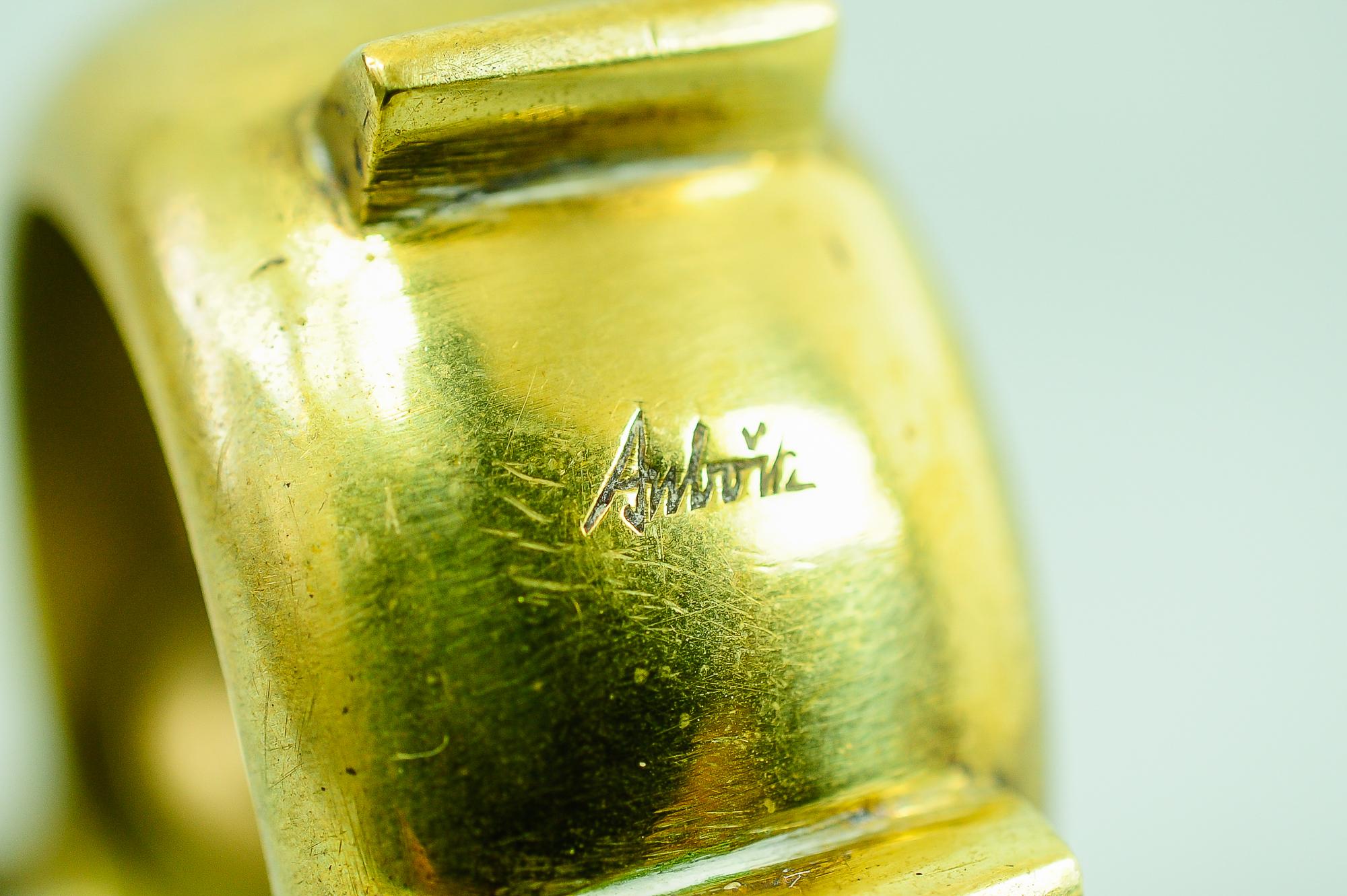Mid-20th Century Carl Auböck Midcentury Brass Nut Cracker, Austria, 1950s Signatured For Sale
