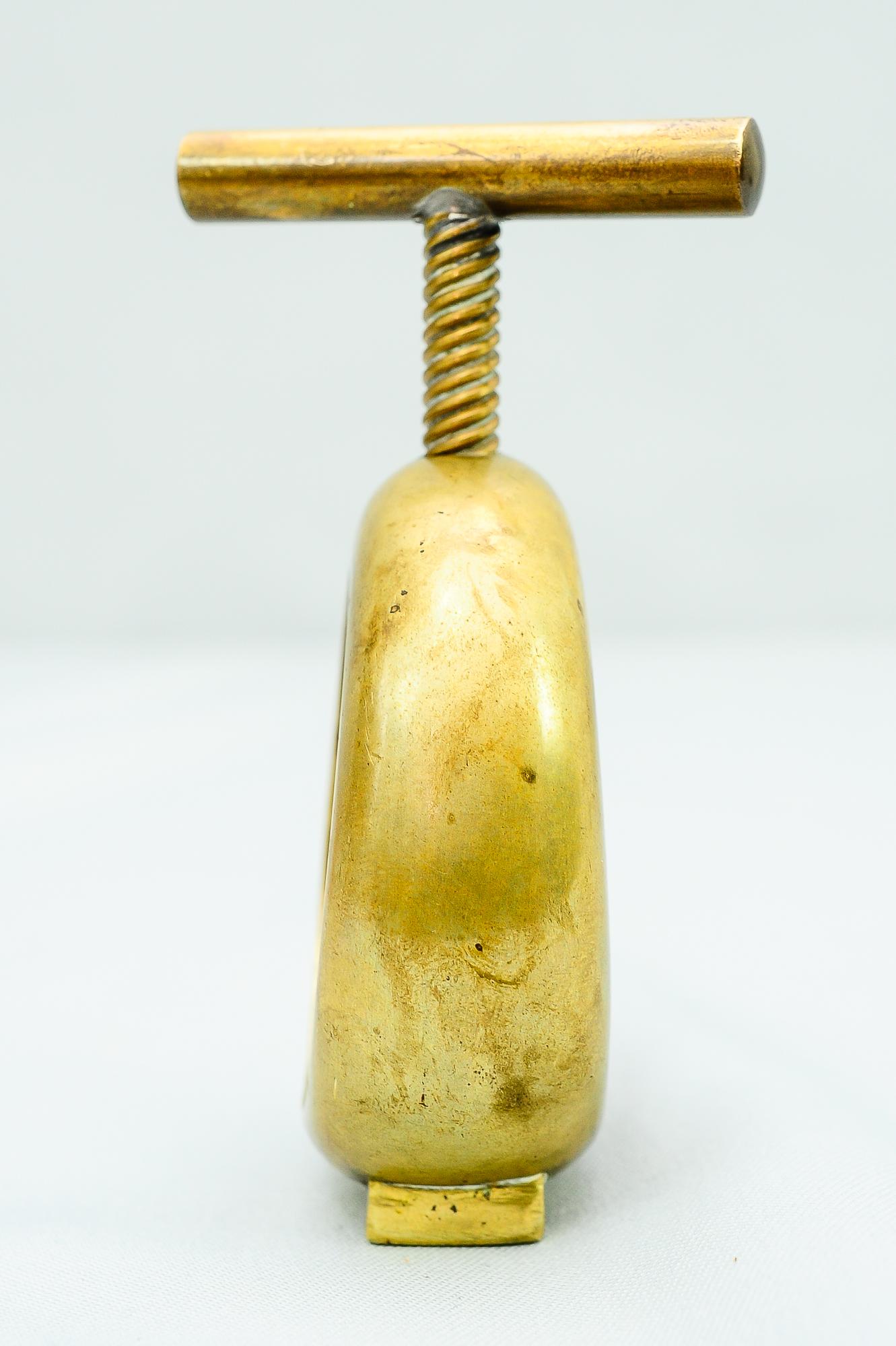 Carl Auböck Midcentury Brass Nut Cracker, Austria, 1950s Signatured For Sale 1