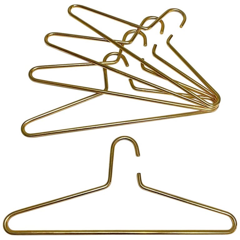 Carl Auböck, 2/40 Midcentury Brass Plated Coat Hangers, No.5714