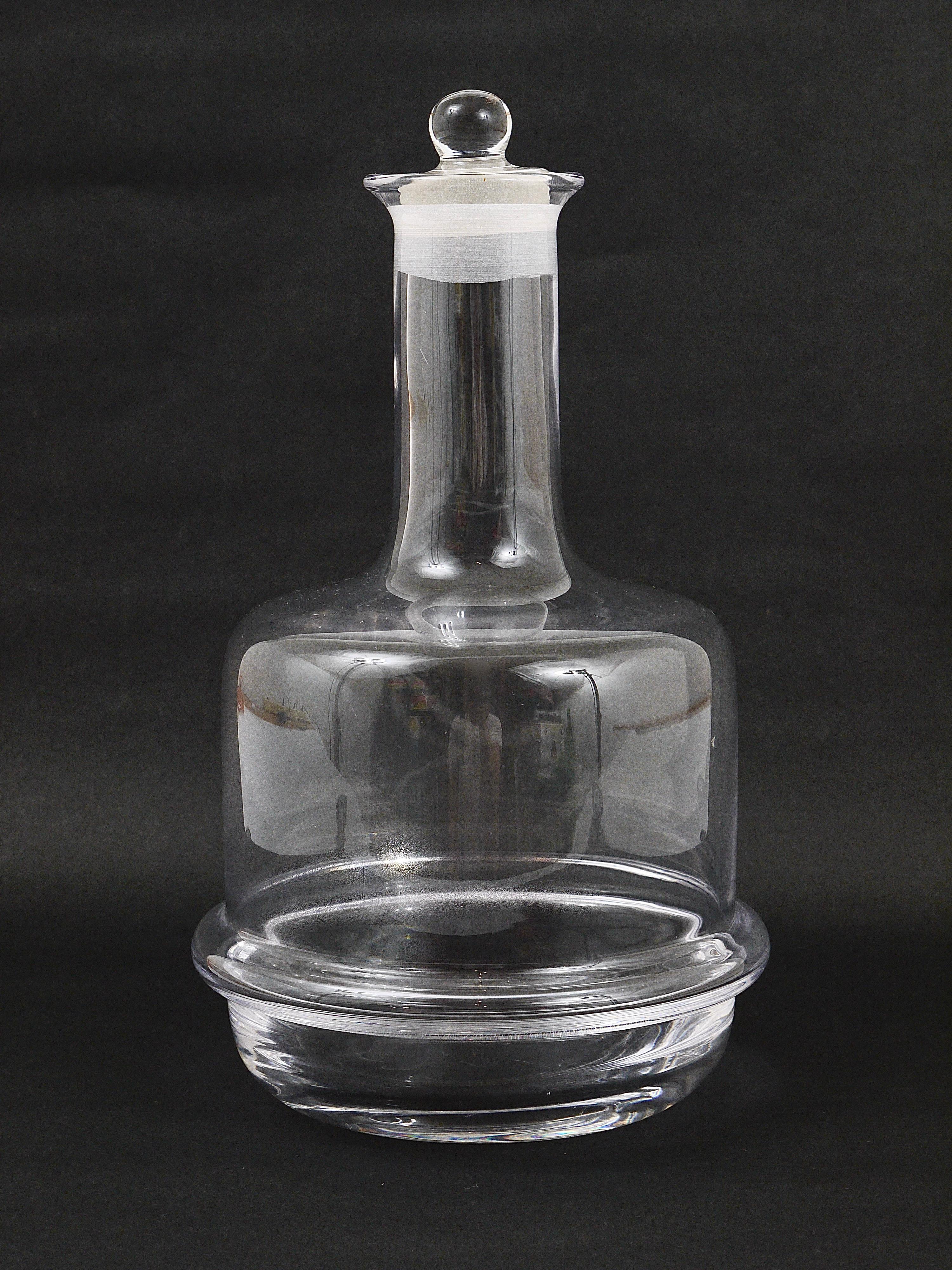 Carl Auböck Midcentury Glass Bottle Carafe by Ostovics Culinar, Austria, 1970s In Good Condition In Vienna, AT
