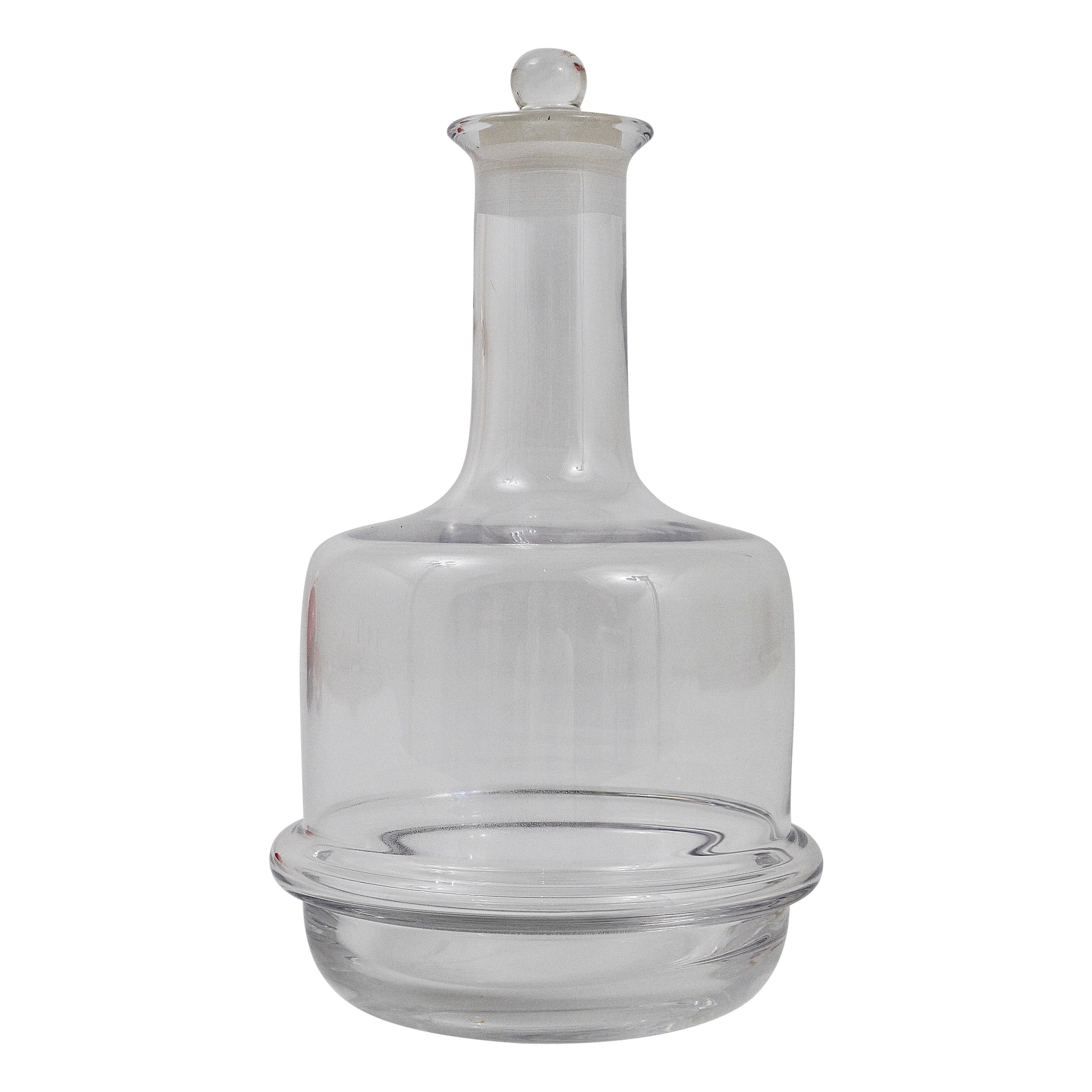 Carl Auböck Midcentury Glass Bottle Carafe by Ostovics Culinar, Austria, 1970s