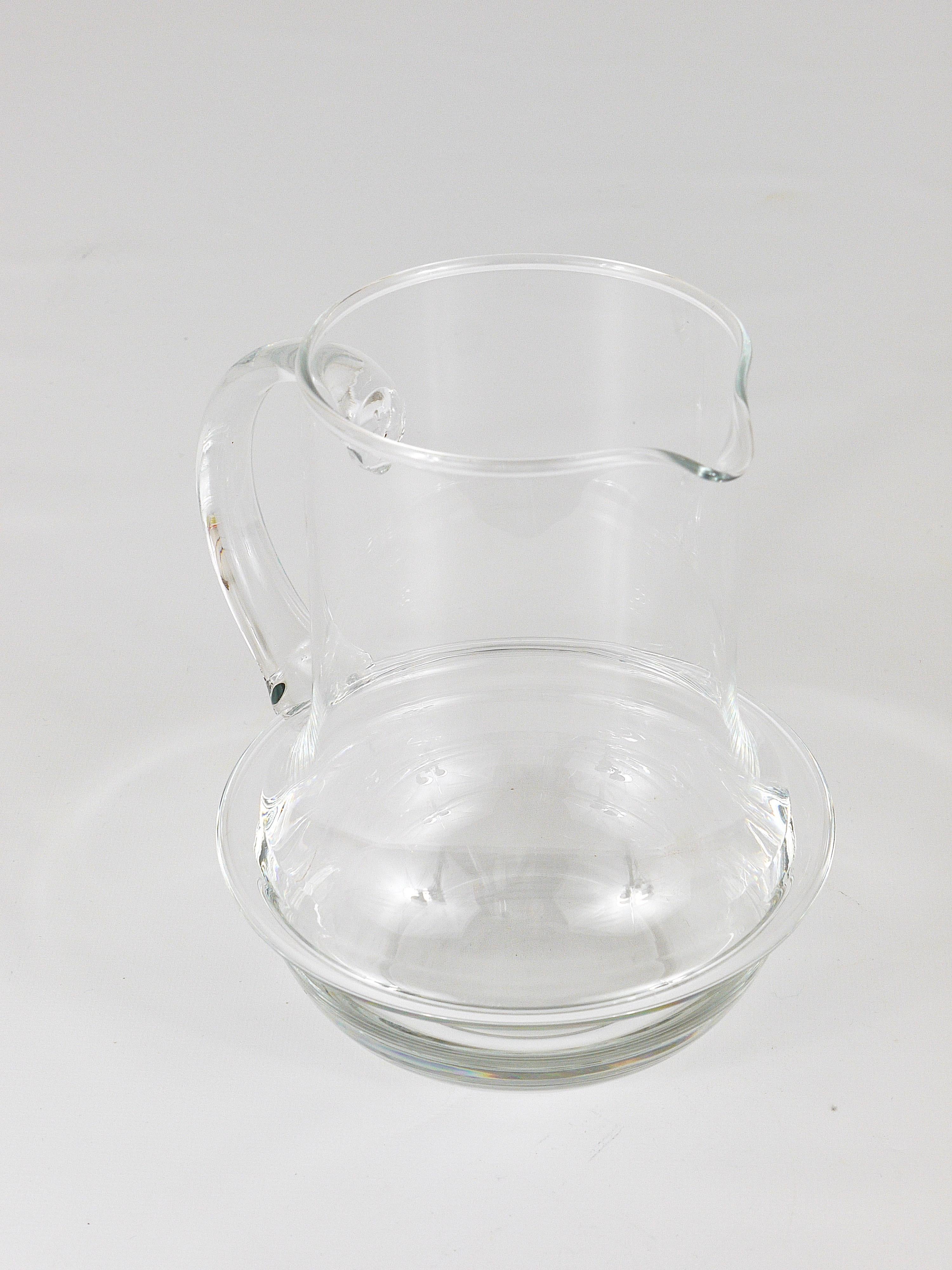 Carl Auböck Midcentury Glass Pitcher Jug by Ostovics Culinar, Austria, 1970s In Excellent Condition For Sale In Vienna, AT