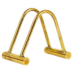 Carl Auböck Midcentury Polished Brass Card Holder, Austria, 1950s