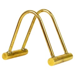 Carl Auböck Midcentury Polished Brass Card Holder, Austria, 1950s