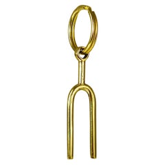 Carl Auböck Midcentury Tuning Fork Handmade Key Ring Chain Holder