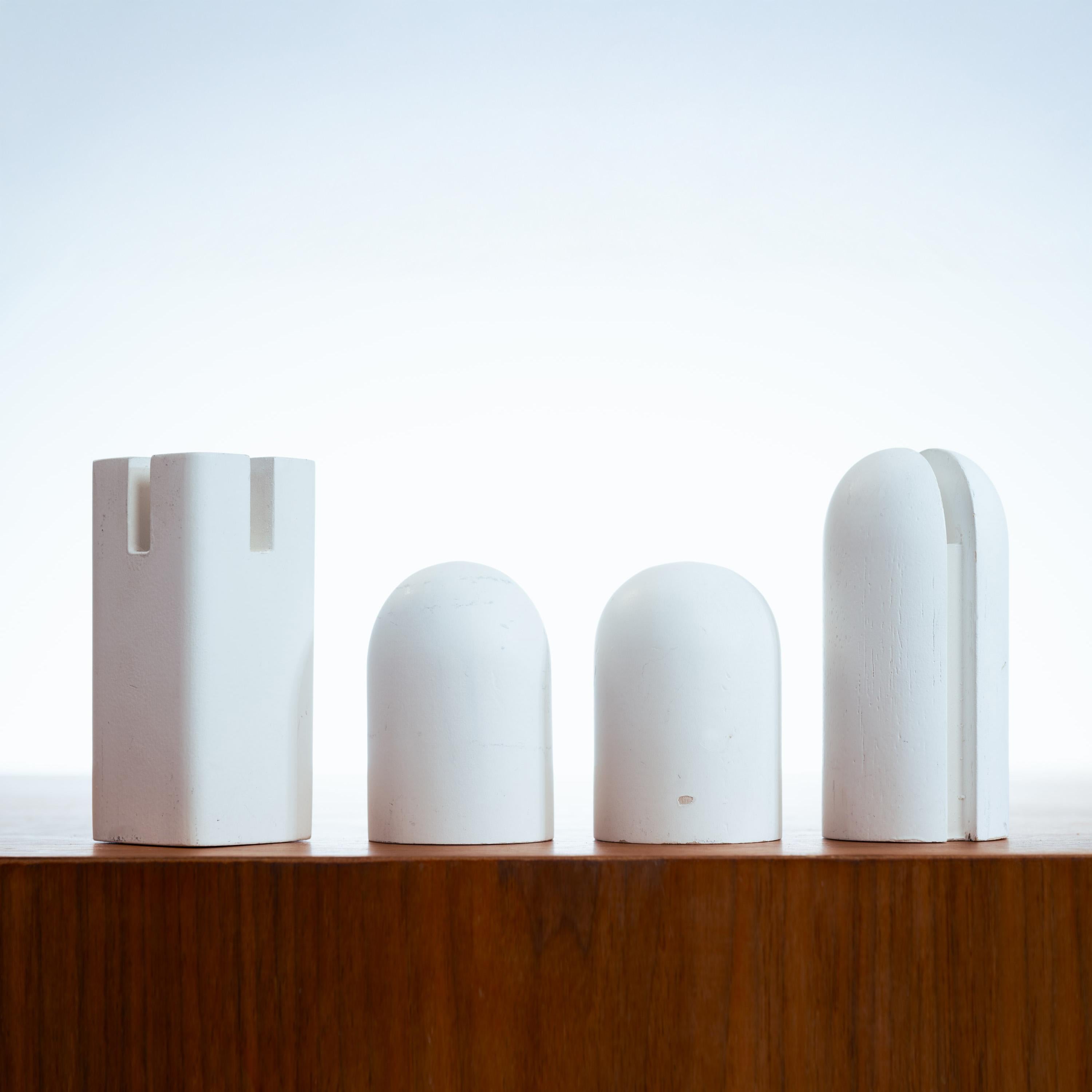 Carl Auböck minimalist wooden chess set for Werkstätte Auböck, Vienna 1960´s For Sale 4