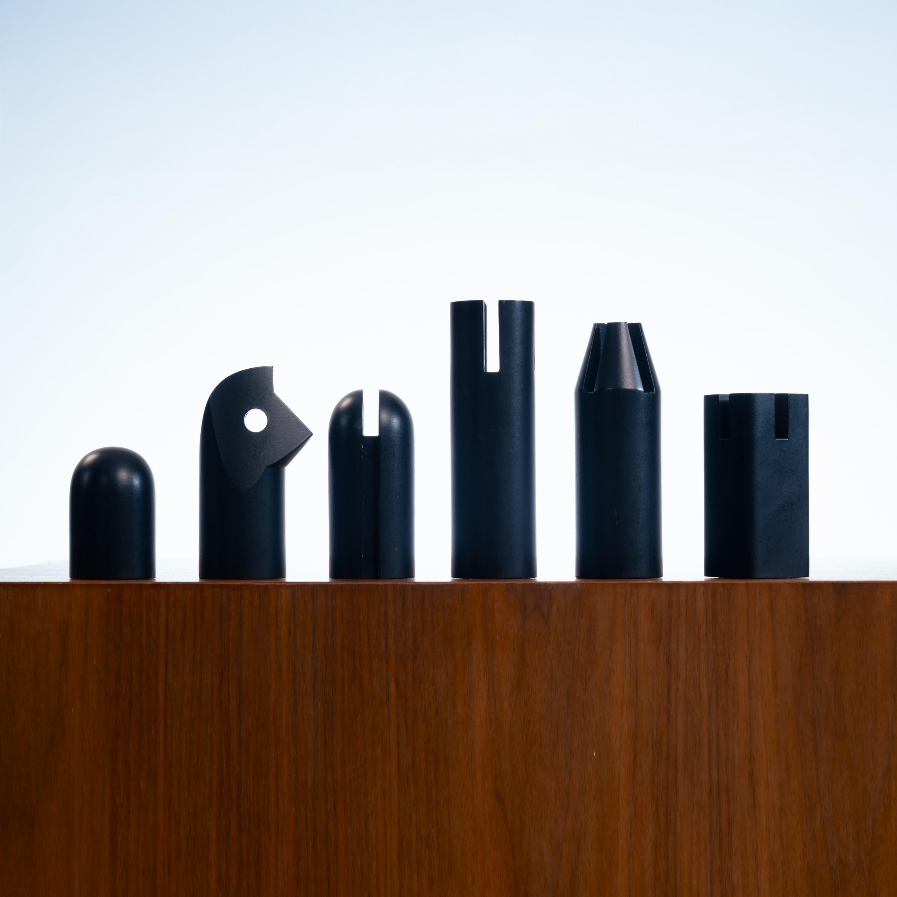Carl Auböck minimalist wooden chess set for Werkstätte Auböck, Vienna 1960´s For Sale 1