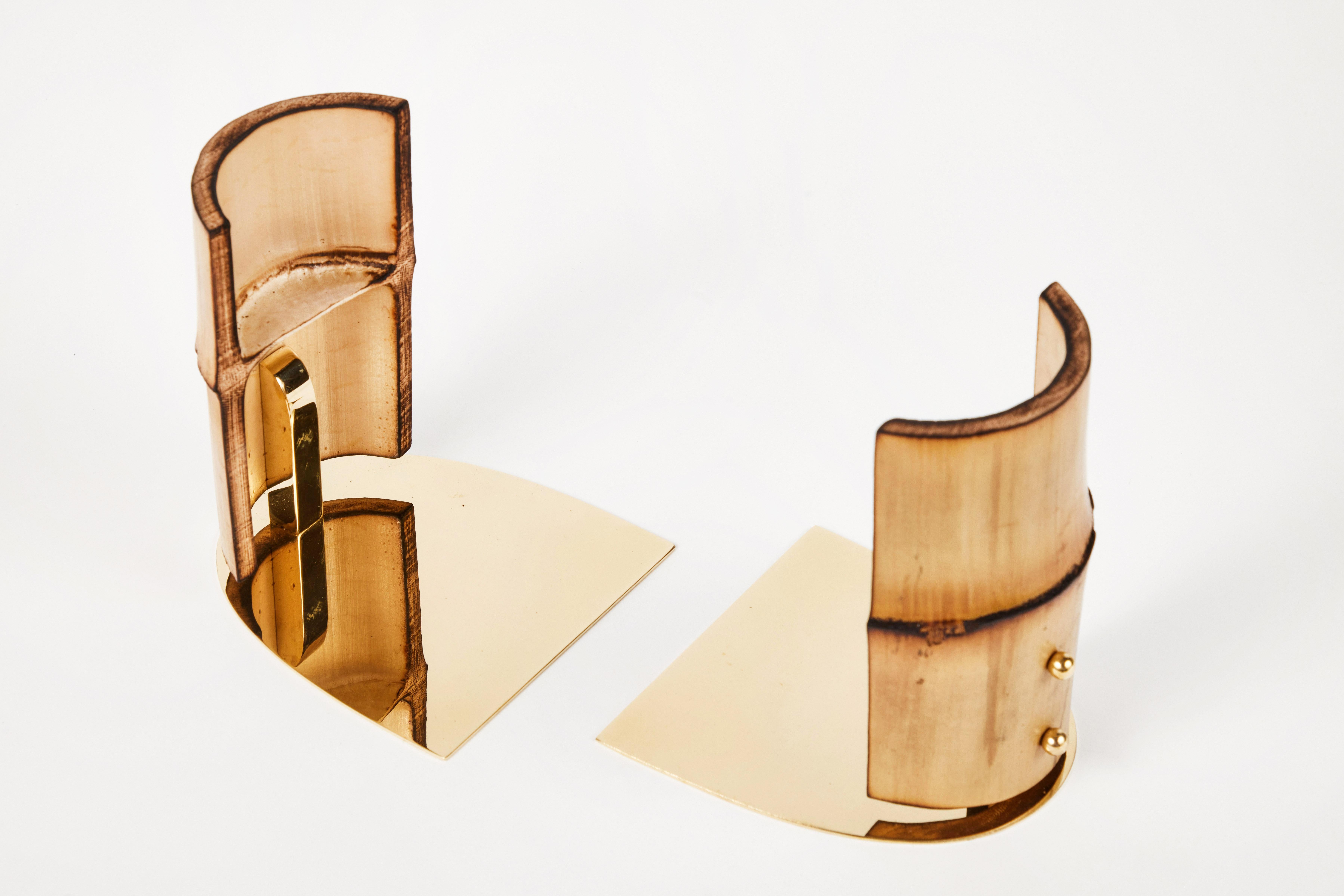 Mid-Century Modern Pair of Carl Auböck Model #1937 'Bamboo' Bookends For Sale