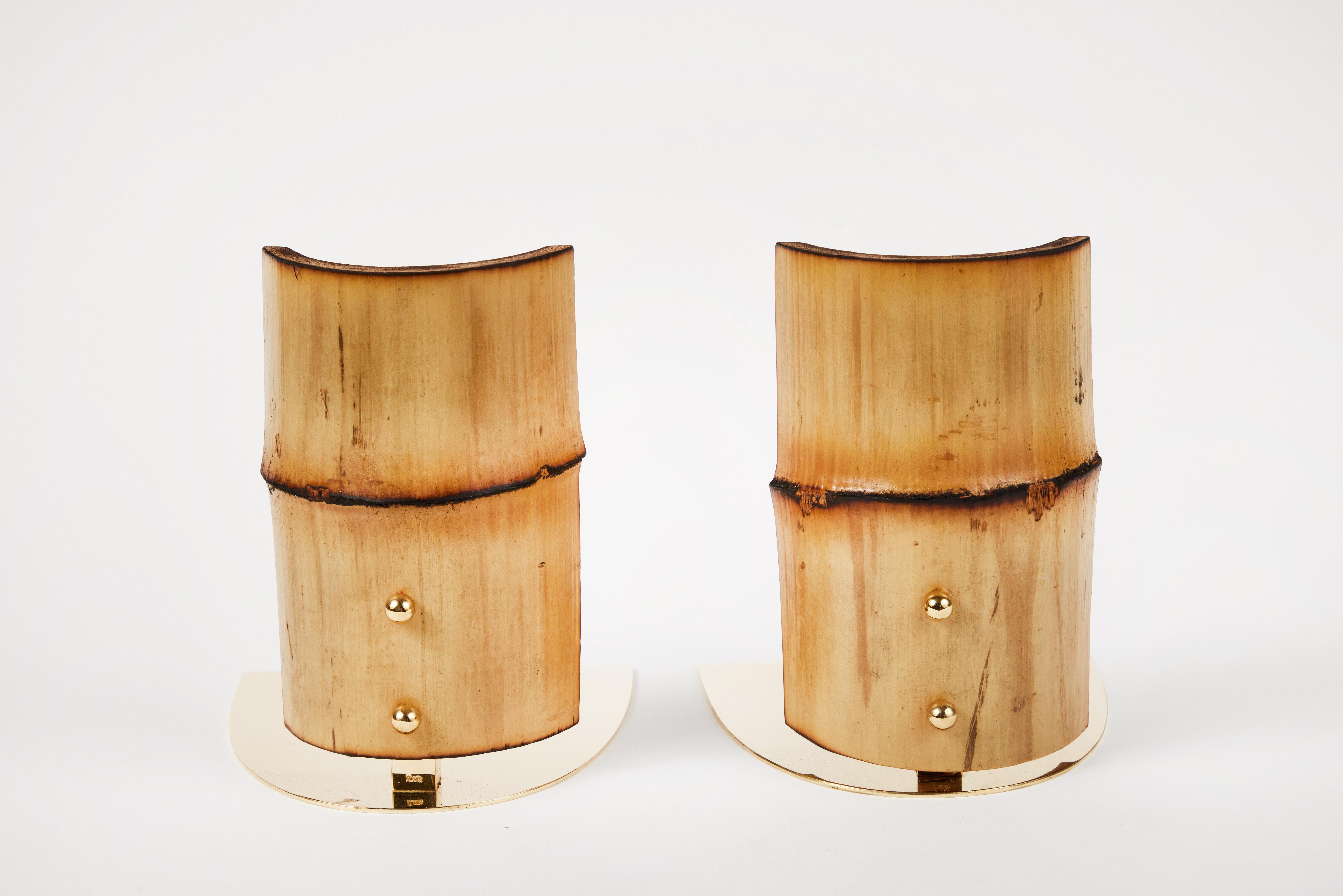 Contemporary Pair of Carl Auböck Model #1937 'Bamboo' Bookends For Sale