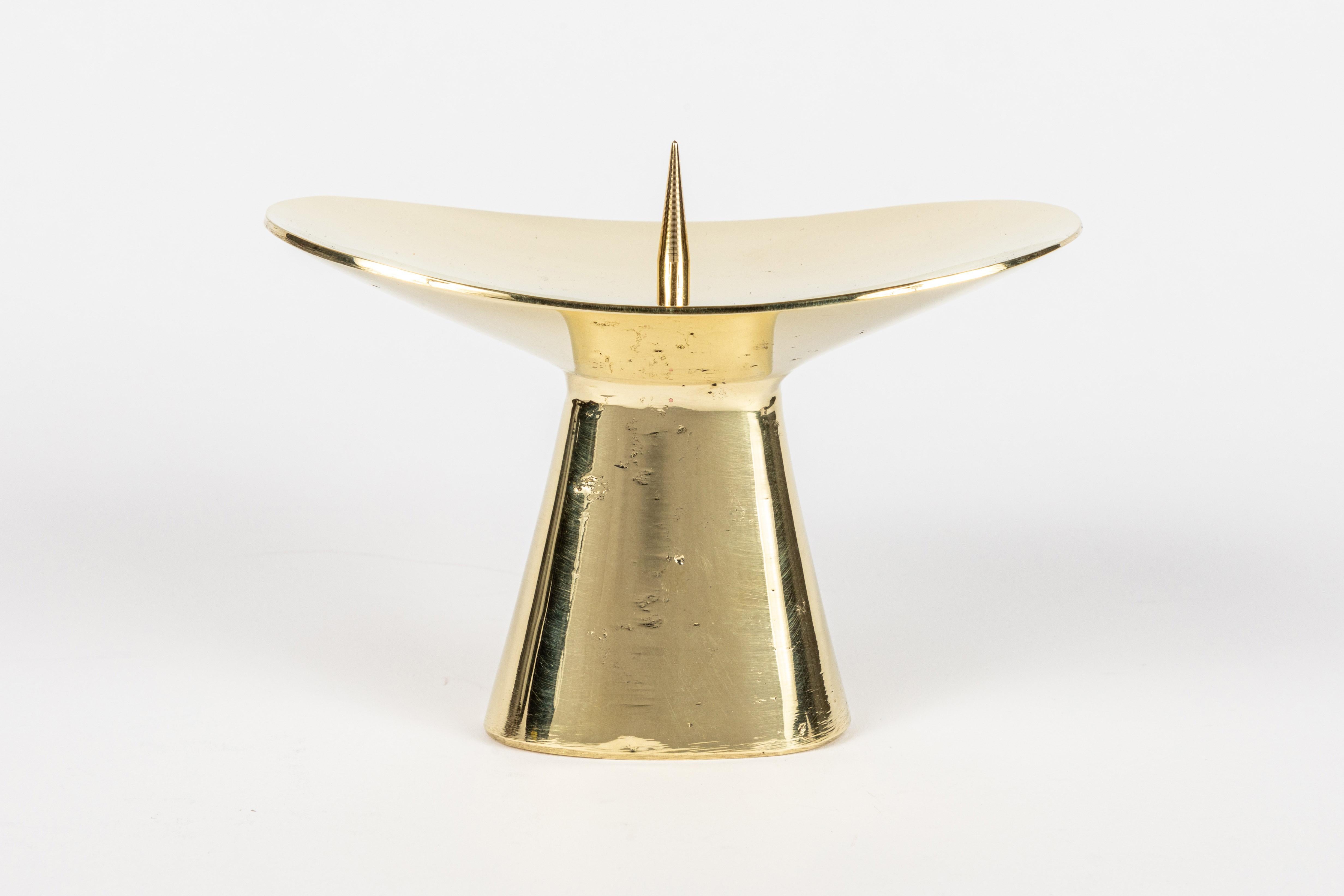 Carl Auböck Model #3469 Polished Brass Candleholder For Sale 1