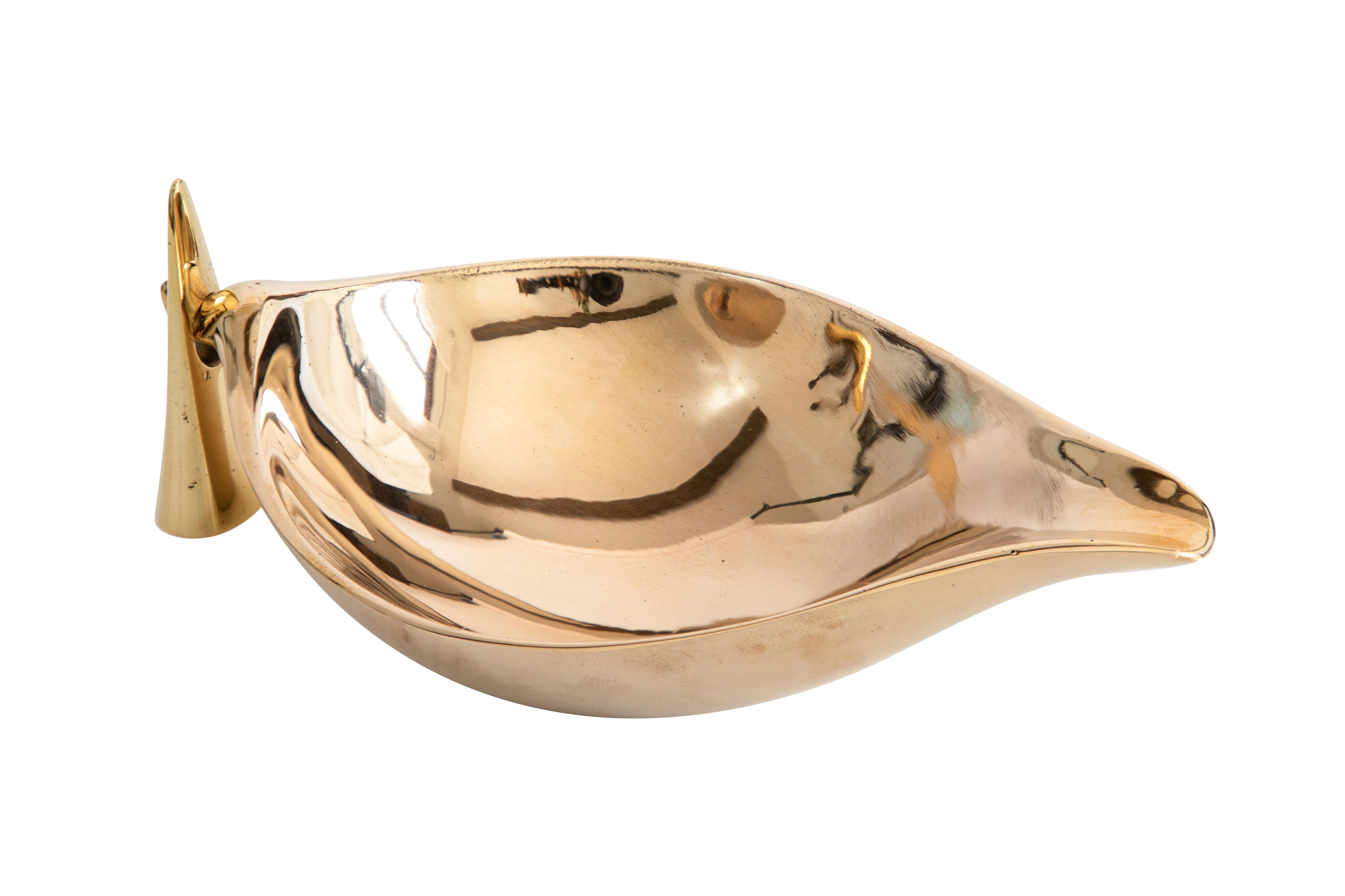 Polished Carl Auböck Model #3514 Brass Bowl For Sale
