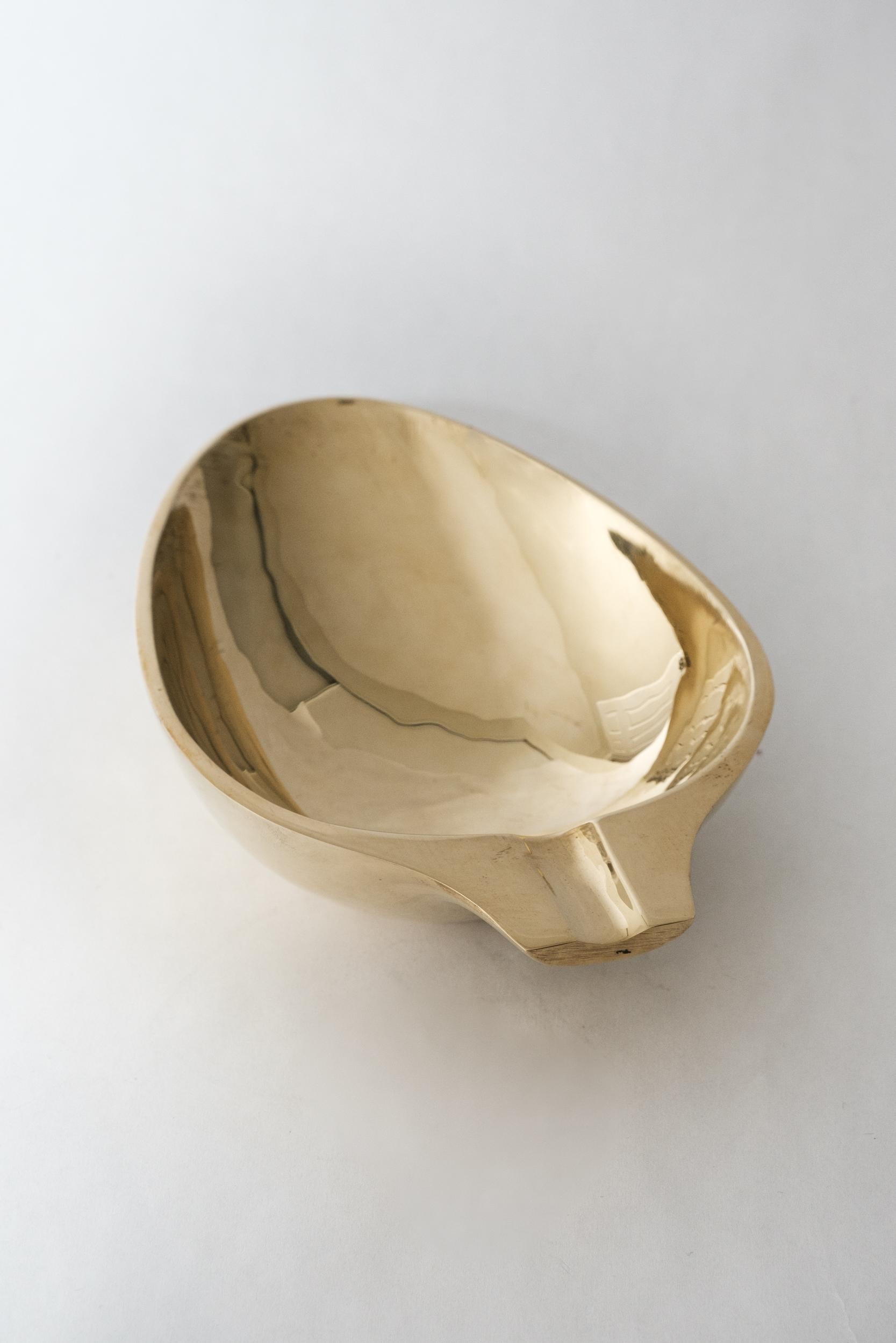 Mid-Century Modern Carl Auböck Model #3548 Polished Brass Bowl For Sale