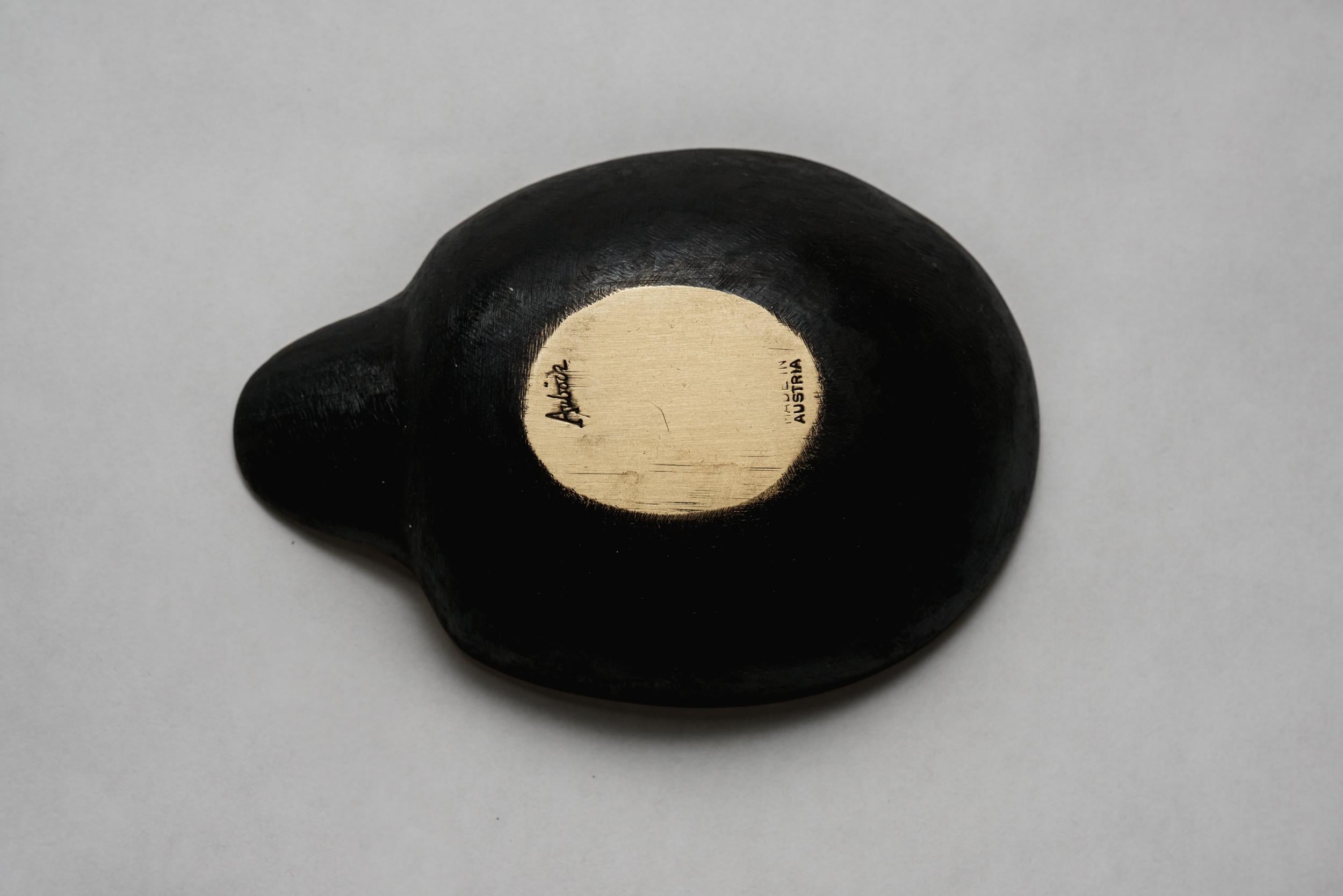 Contemporary Carl Auböck Model #3599 Patinated Brass Bowl For Sale