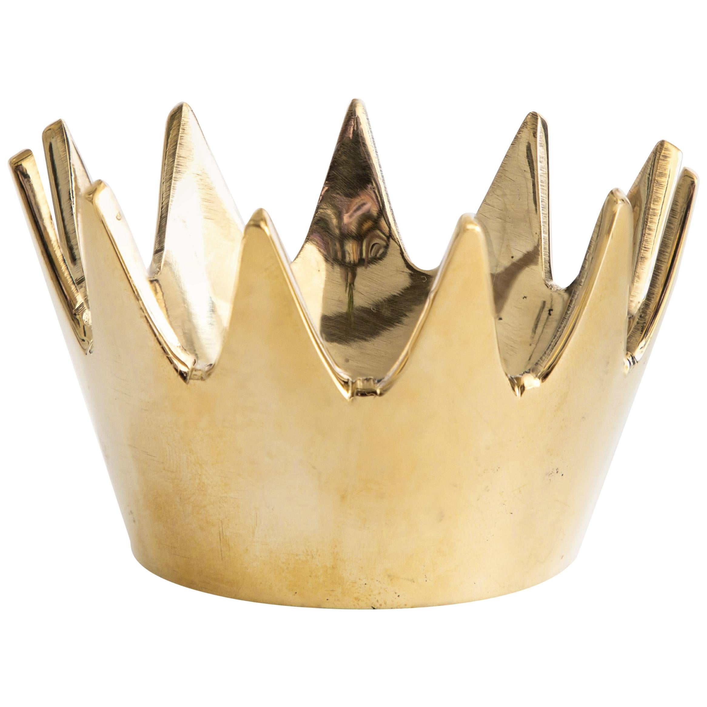 Carl Auböck Modèle #3600 Bol 'Crown' en laiton patiné en vente 1