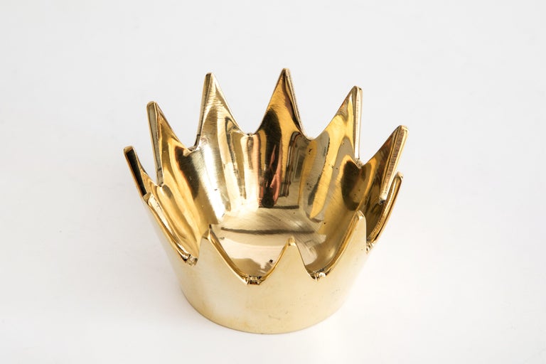 Mid-Century Modern Carl Auböck Model #3600 'Crown' Brass Bowl For Sale