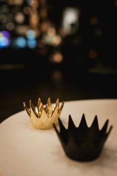 Cuenco de latón «Crown» de Carl Auböck, estilo «Mid-Century Modern», patinado, Austria