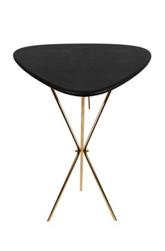Carl Auböck Modèle #3642 Table en laiton et cuir
